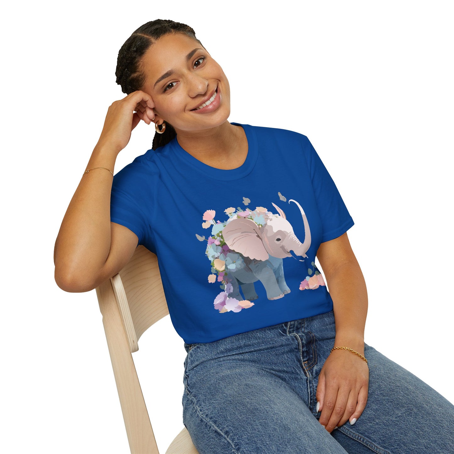 Elephant Shirt, T Shirt with Elephant, Elephant on T Shirt, T Shirt with Animation, Animals Tee Shirt