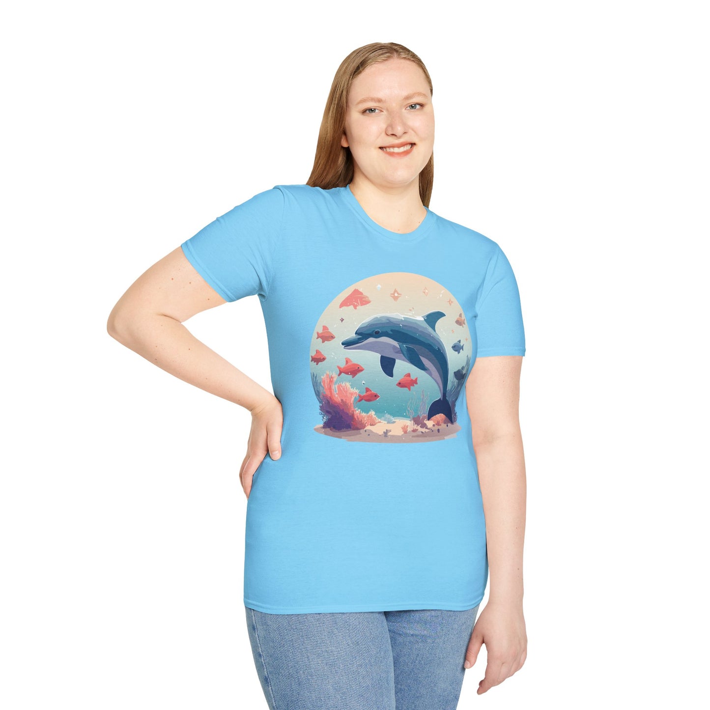 Dolphin Shirts, Shirt with Dolphin, Fish Tee Shirt, Animal Shirt