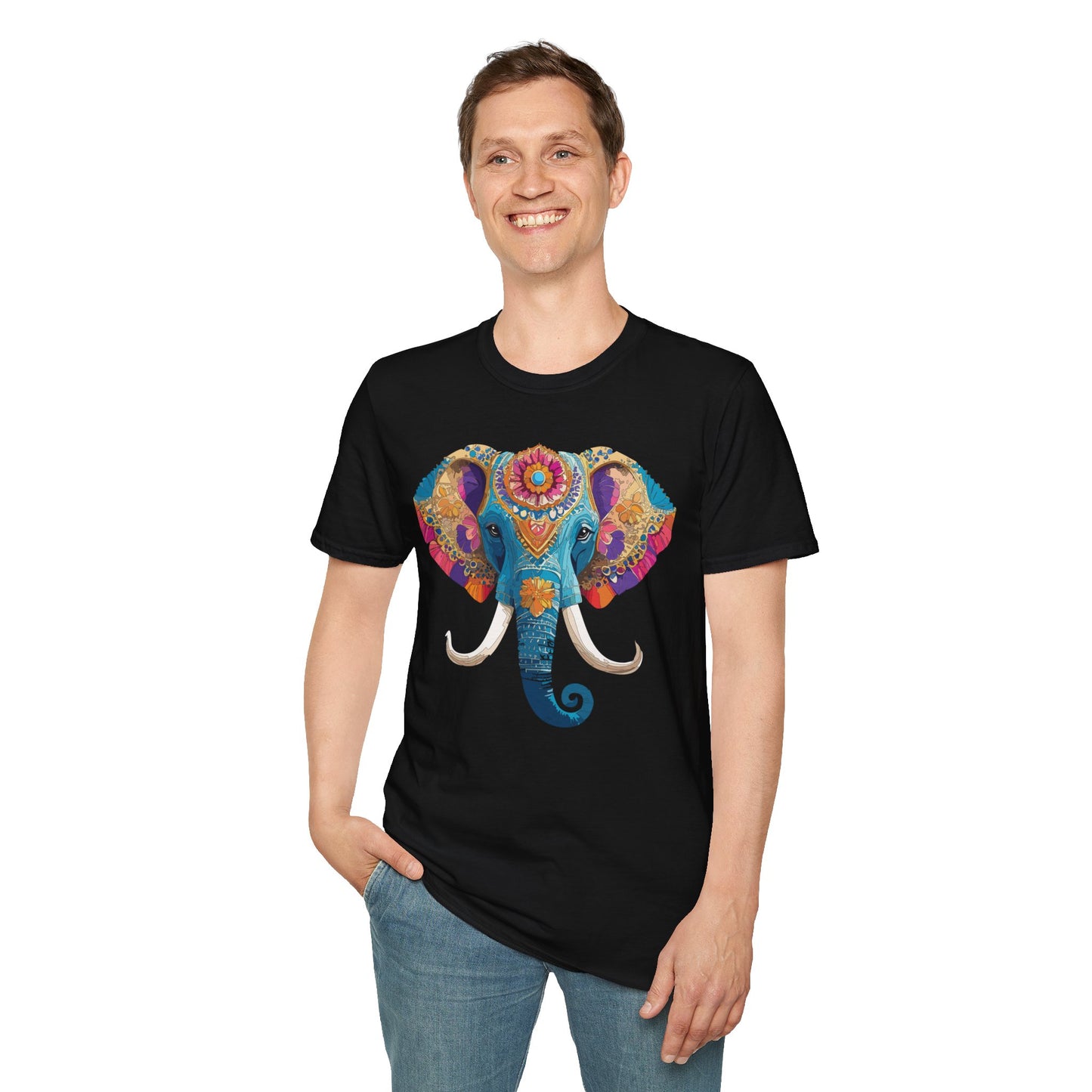 Elephant Shirt, T Shirt with Elephant, Elephant on T Shirt, T Shirt with Animation, Animals Tee Shirt