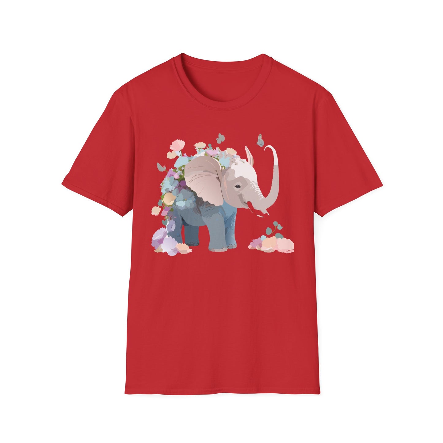 Elephant Shirt, T Shirt with Elephant, Elephant on T Shirt, T Shirt with Animation, Animals Tee Shirt