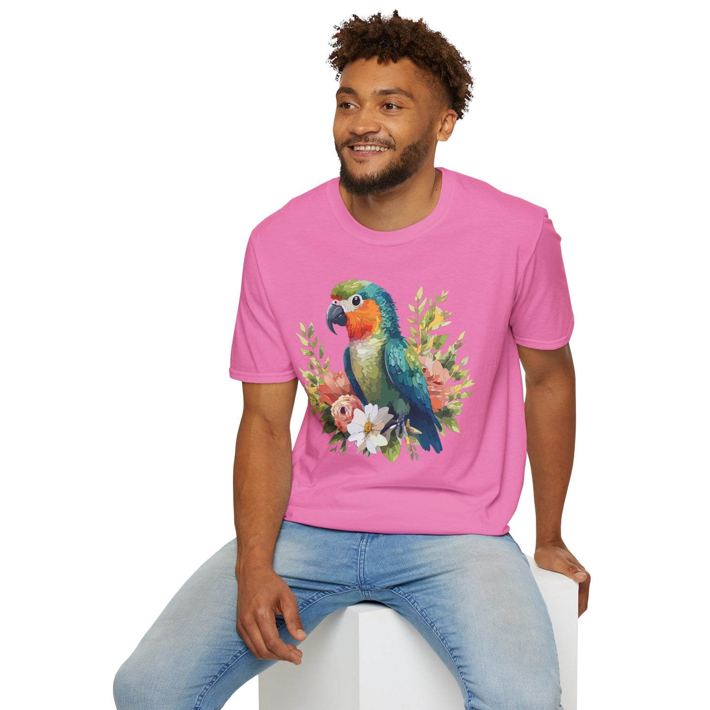 Bird T-Shirt, Floral Bird T Shirt, Shirt with Bird, Shirt with Animal