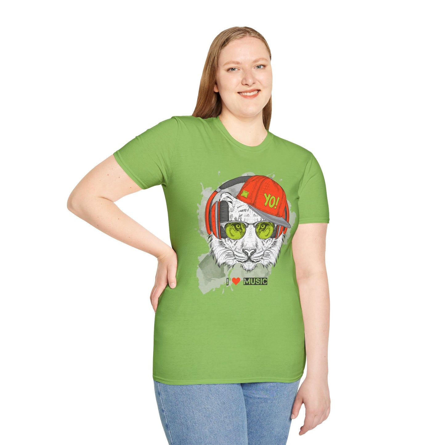I love Music Animals Shirts, Shirt with Animals, Animals with Headphones Shirt