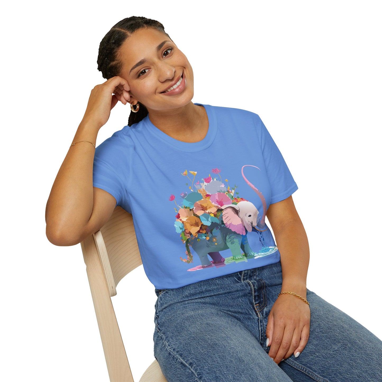 Elephant Shirt, T Shirt with Elephant, Elephant on T Shirt, T Shirt with Animation, Animals Tee Shirt