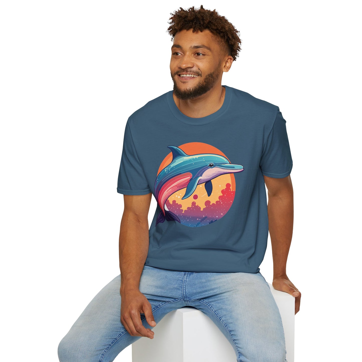 Dolphin Shirts, Shirt with Dolphin, Fish Tee Shirt, Animal Shirt
