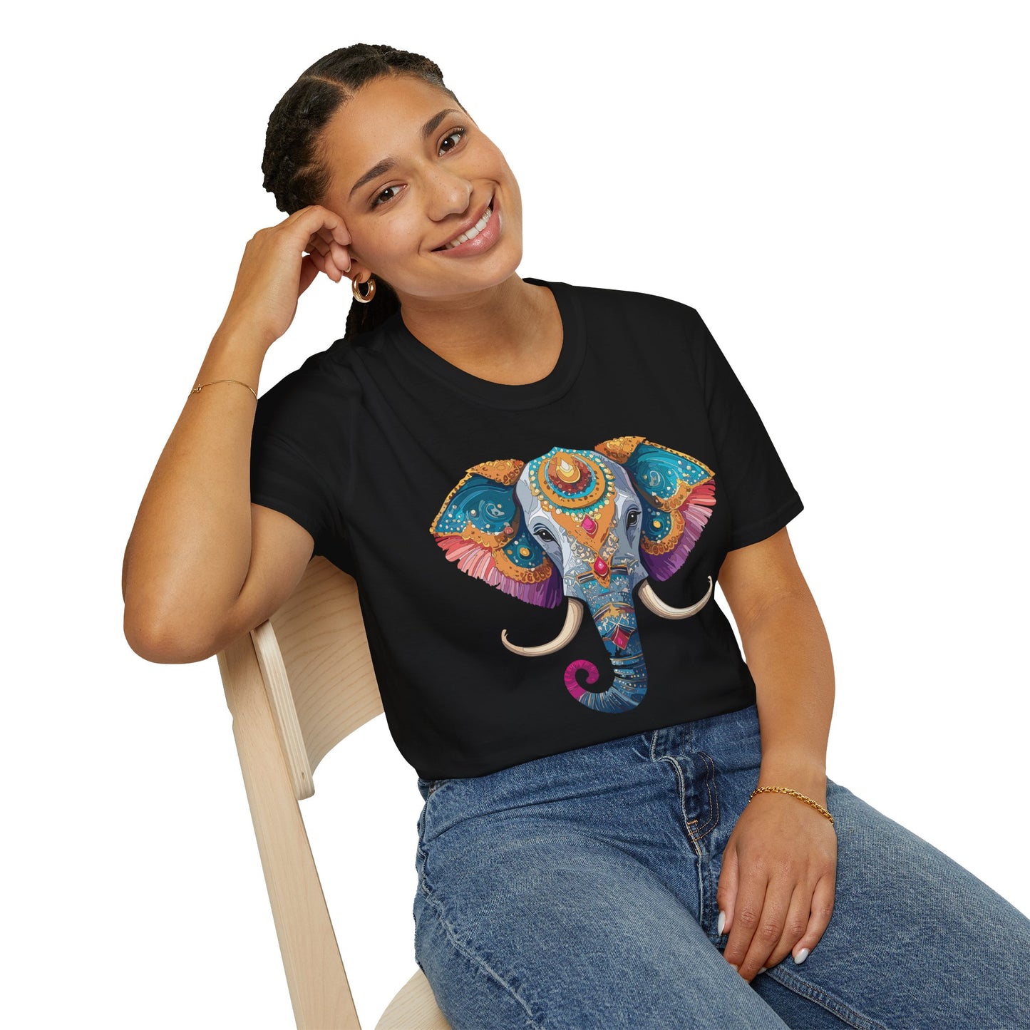 Elephant Shirt, T Shirt with Elephant, Elephant on T Shirt, T Shirt with Animation, Animals Tee Shirt