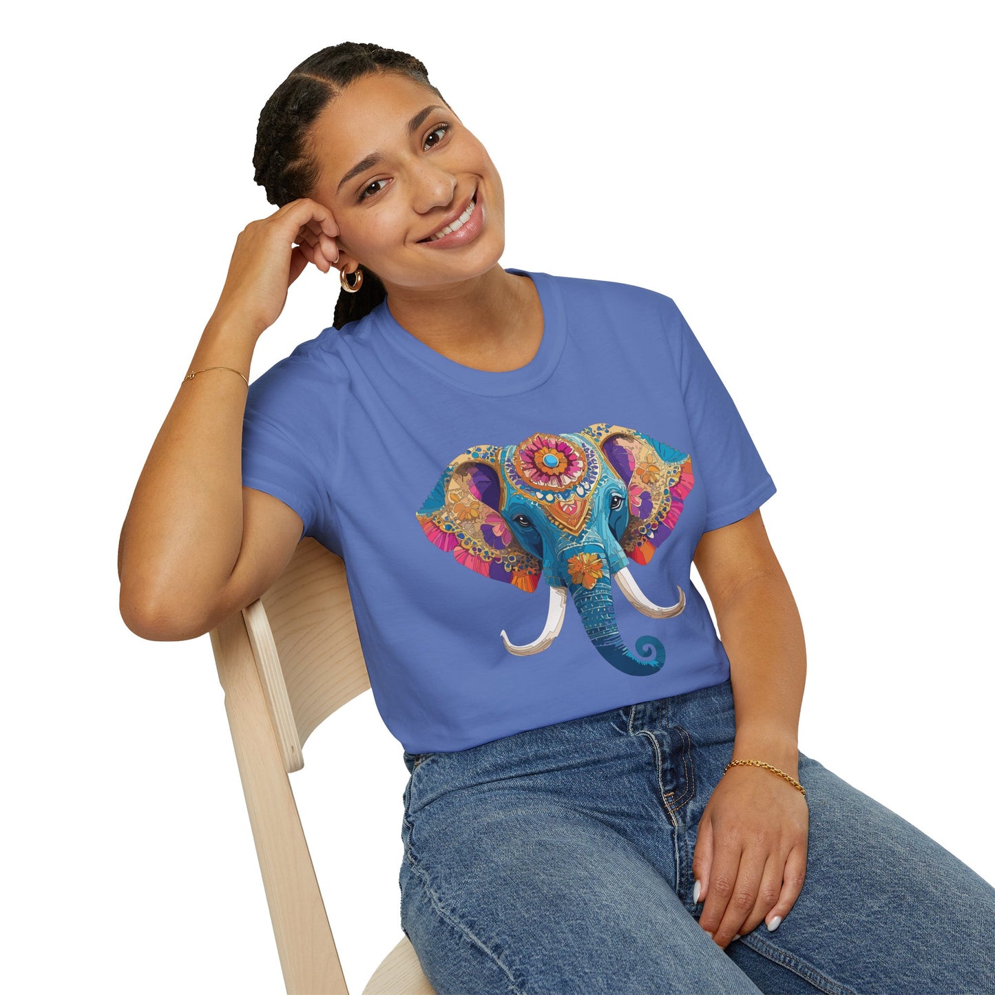 Elephant Shirt, T Shirt with Elephant, Elephant on T Shirt, T Shirt with Animation, Animals Tee Shirt