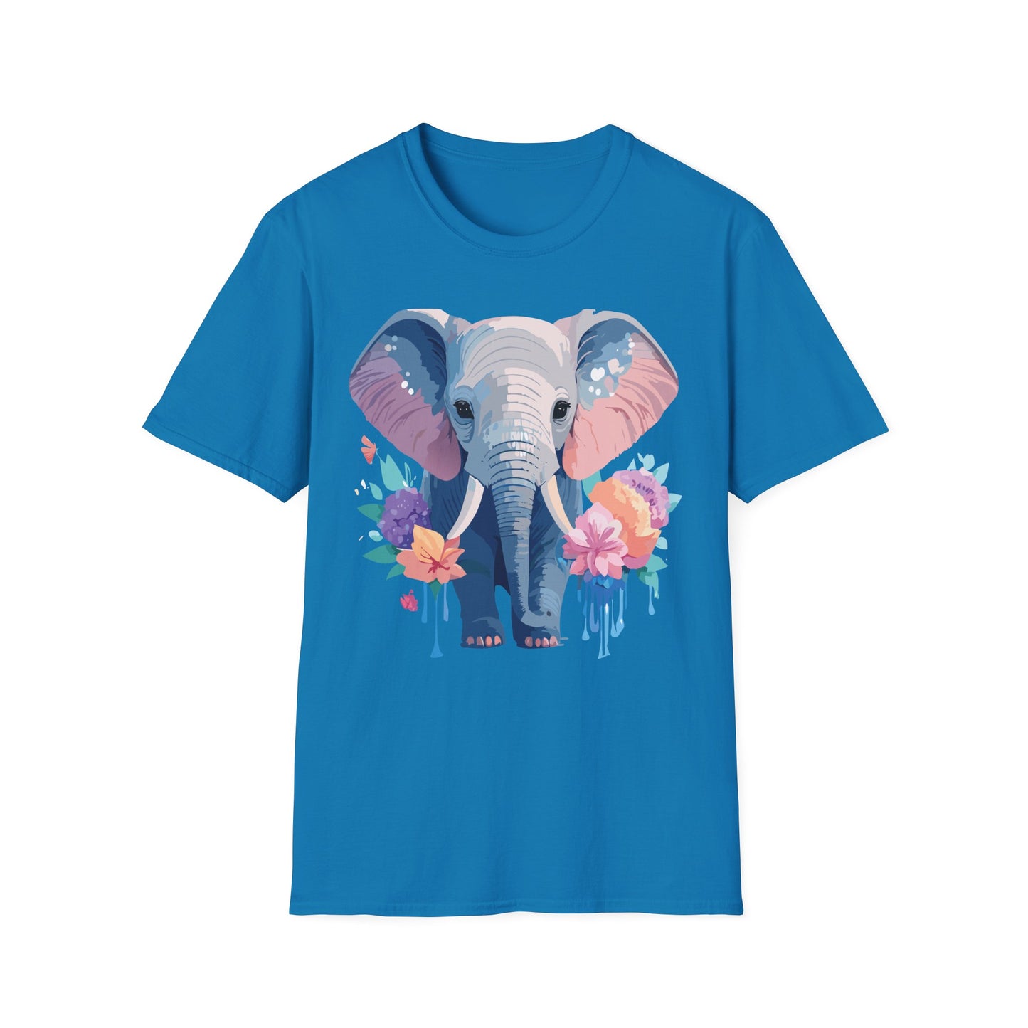 Elephant Shirt, T Shirt with Elephant, Elephant on T Shirt, T Shirt with Animation, Animals Tee Shirt