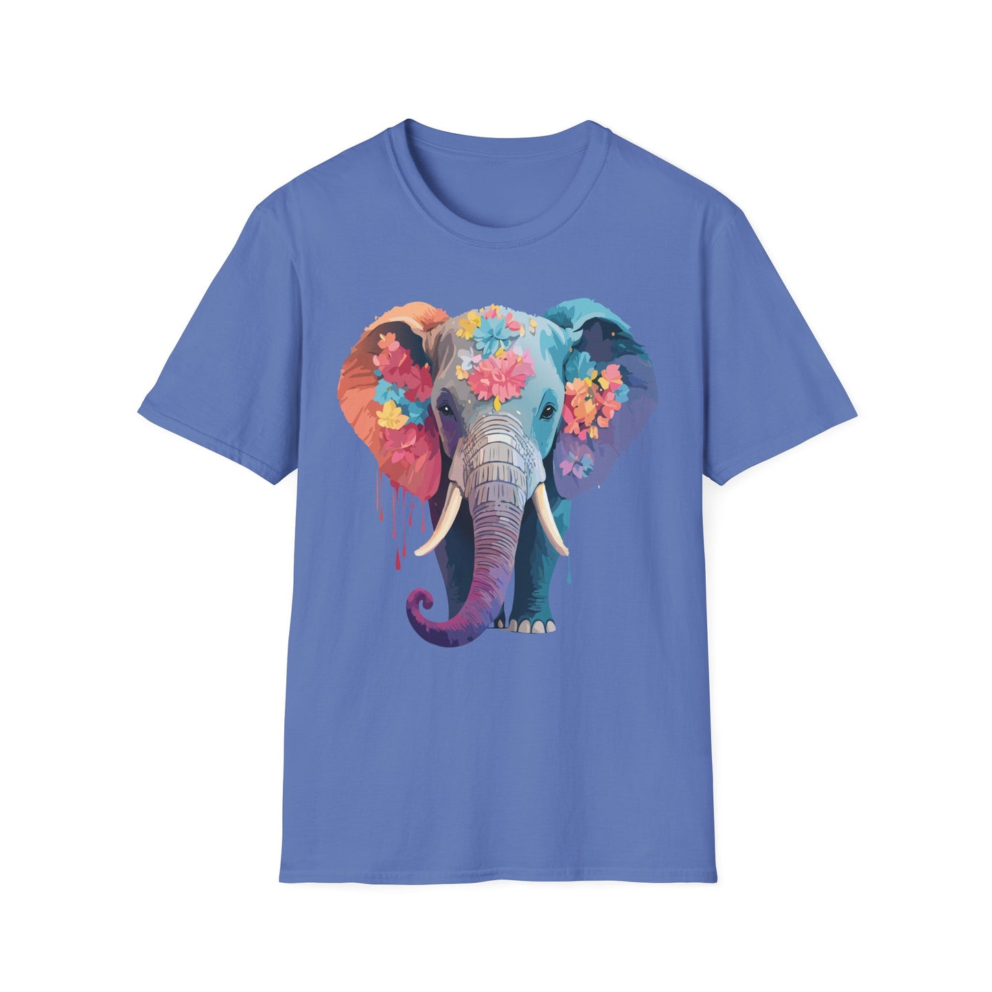 Elephant Shirt, T Shirt with Elephant, Elephant on T Shirt, T Shirt with Animation, Animals Tee Shirt