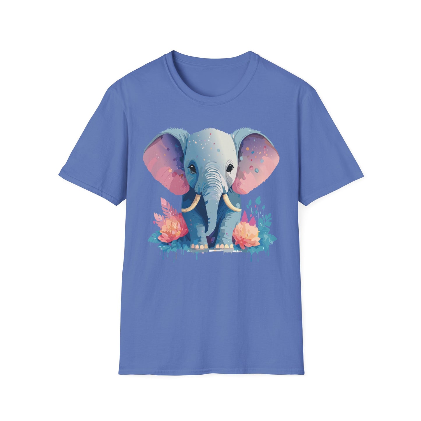 Elephant Shirt, T Shirt with Elephant, Elephant on T Shirt, T Shirt with Animation, Animals Tee Shirt