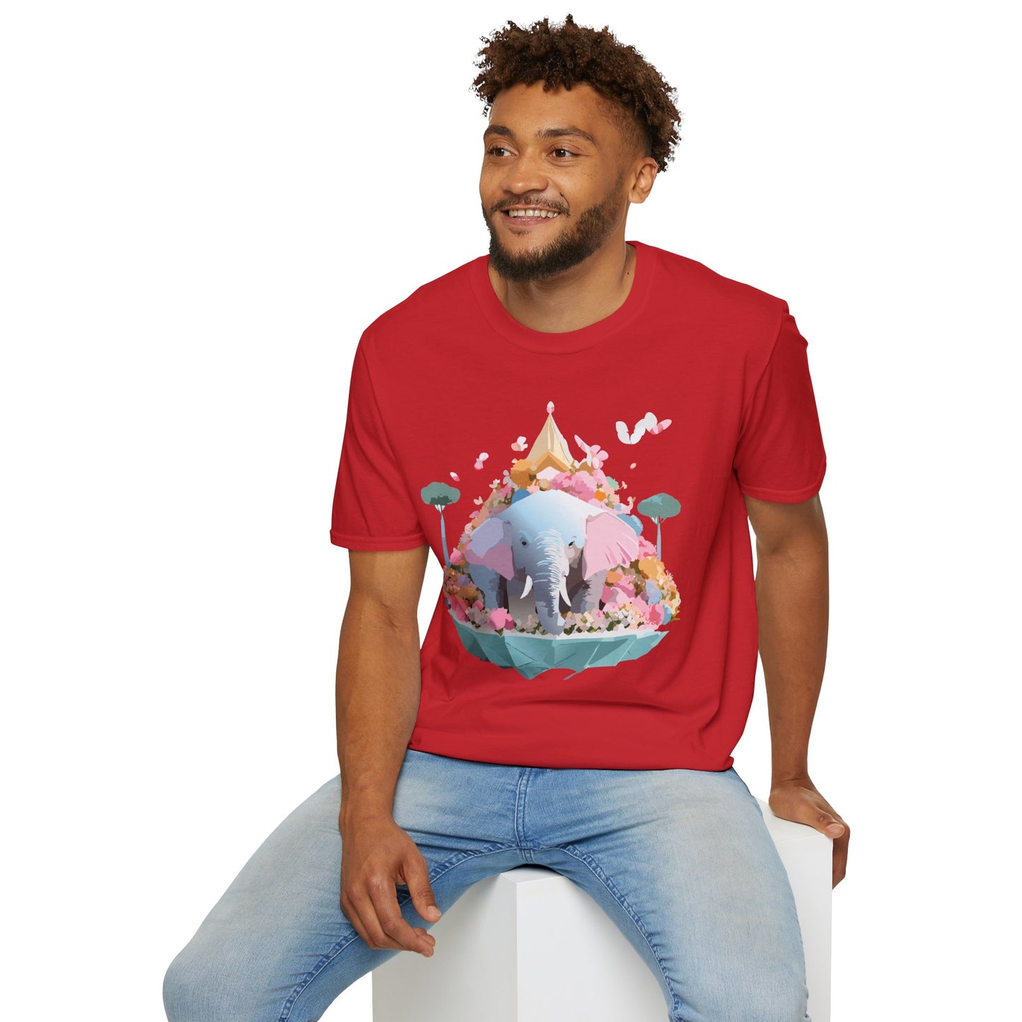 Elephant Shirt, T Shirt with Elephant, Elephant on T Shirt, T Shirt with Animation, Animals Tee Shirt