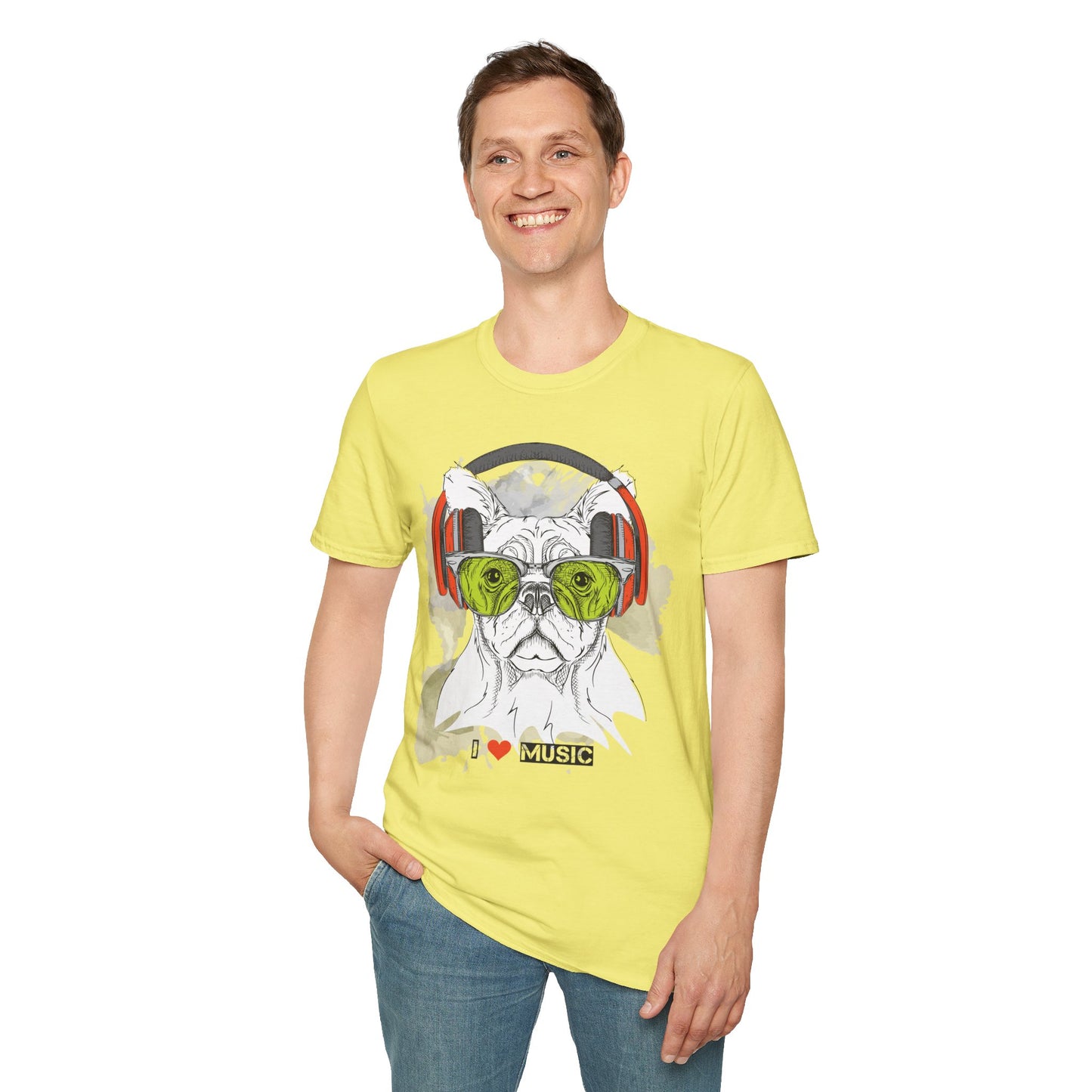 I love Music Animals Shirts, Shirt with Animals, Animals with Headphones Shirt