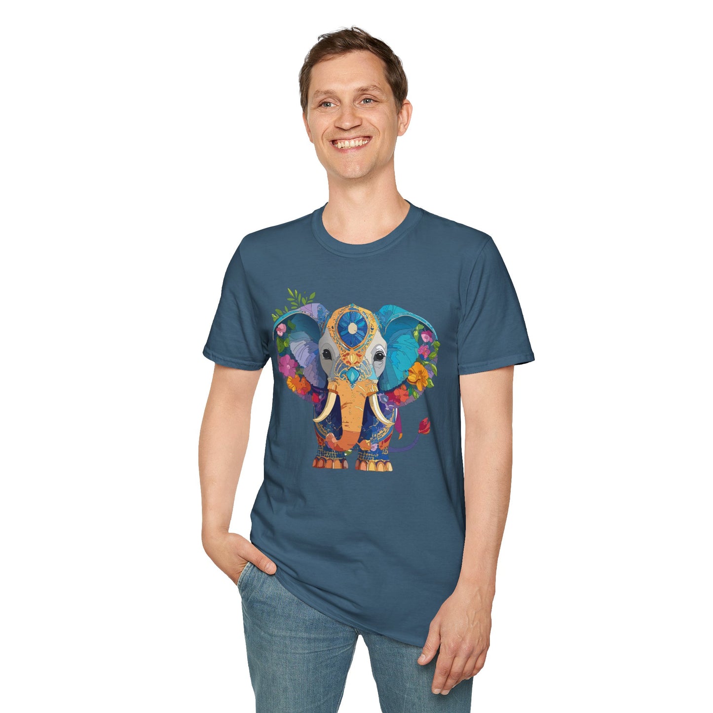 Elephant Shirt, T Shirt with Elephant, Elephant on T Shirt, T Shirt with Animation, Animals Tee Shirt