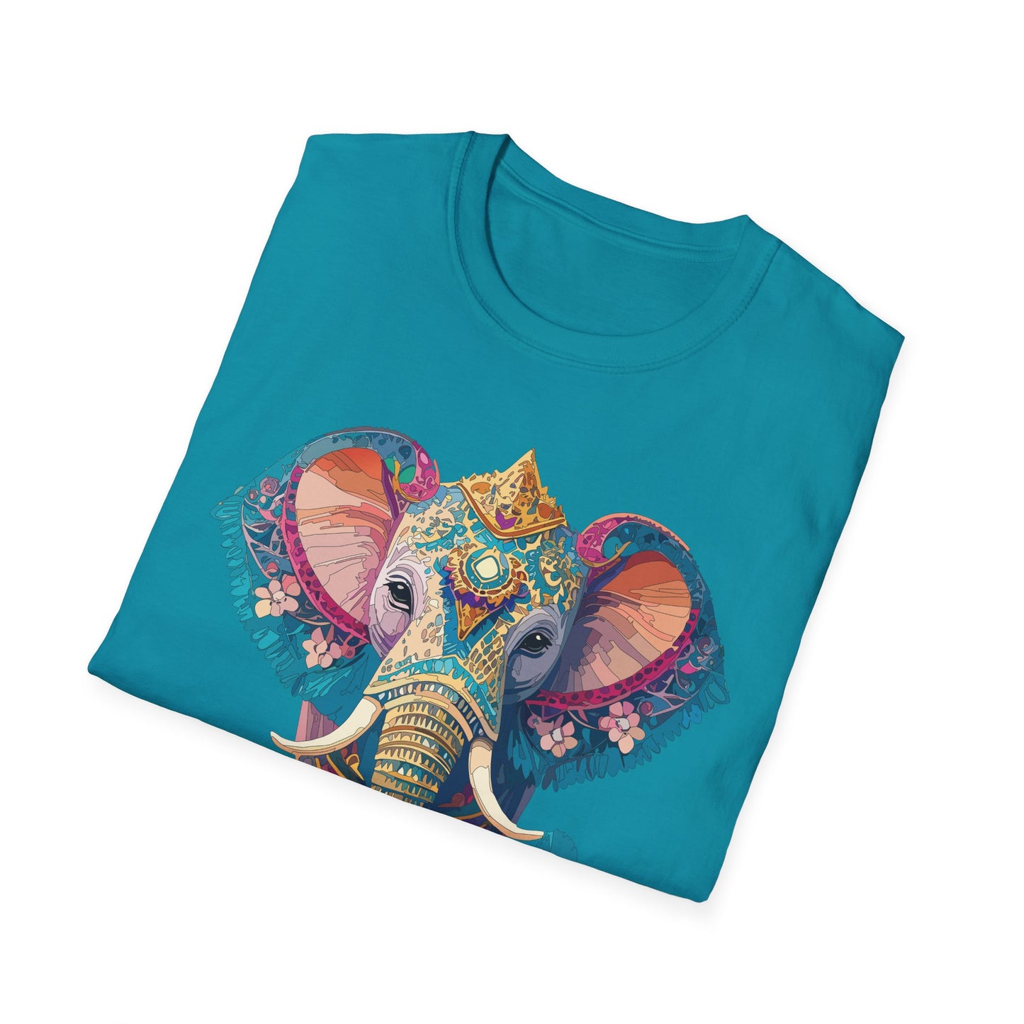 Elephant Shirt, T Shirt with Elephant, Elephant on T Shirt, T Shirt with Animation, Animals Tee Shirt