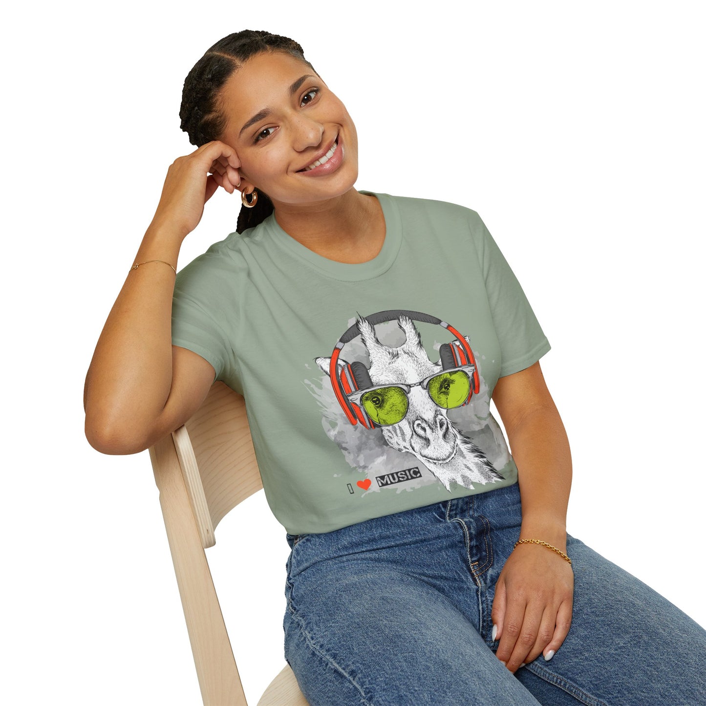 I love Music Animals Shirts, Shirt with Animals, Animals with Headphones Shirt