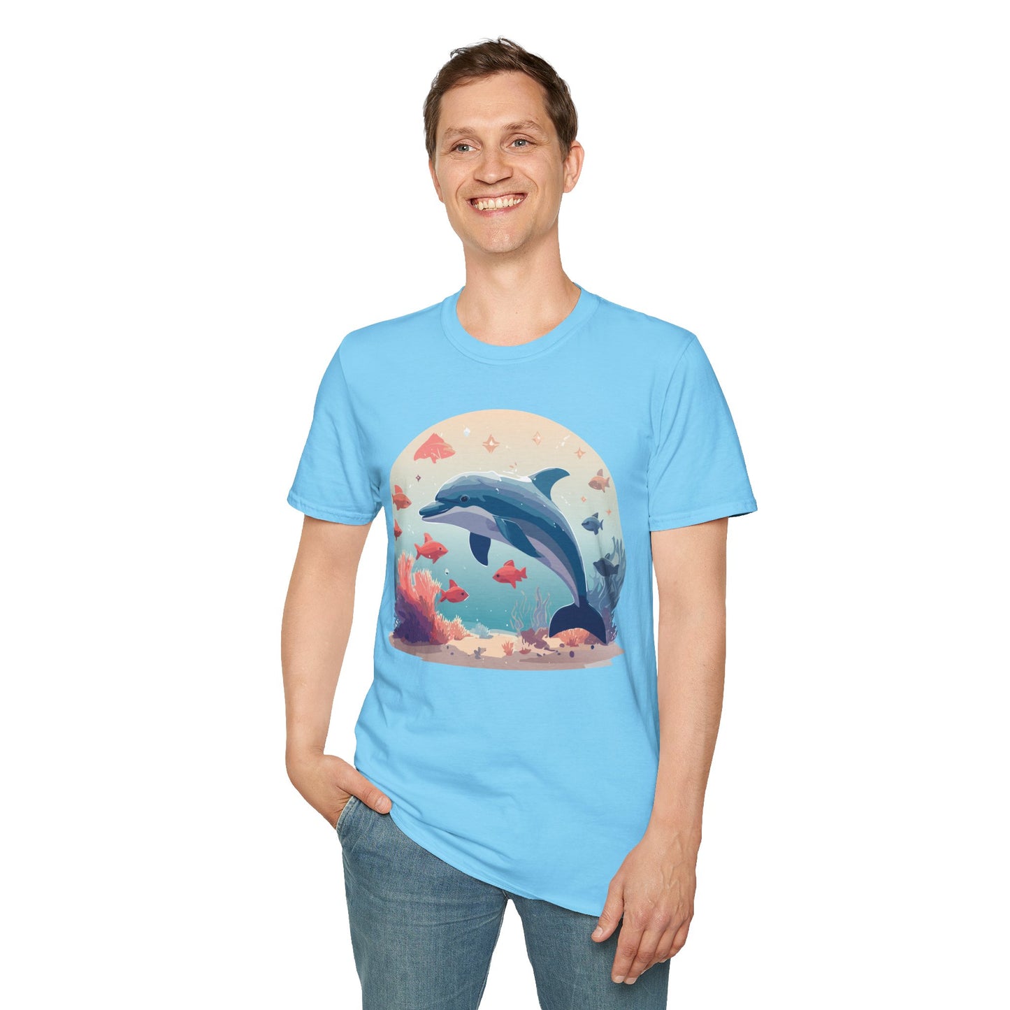 Dolphin Shirts, Shirt with Dolphin, Fish Tee Shirt, Animal Shirt
