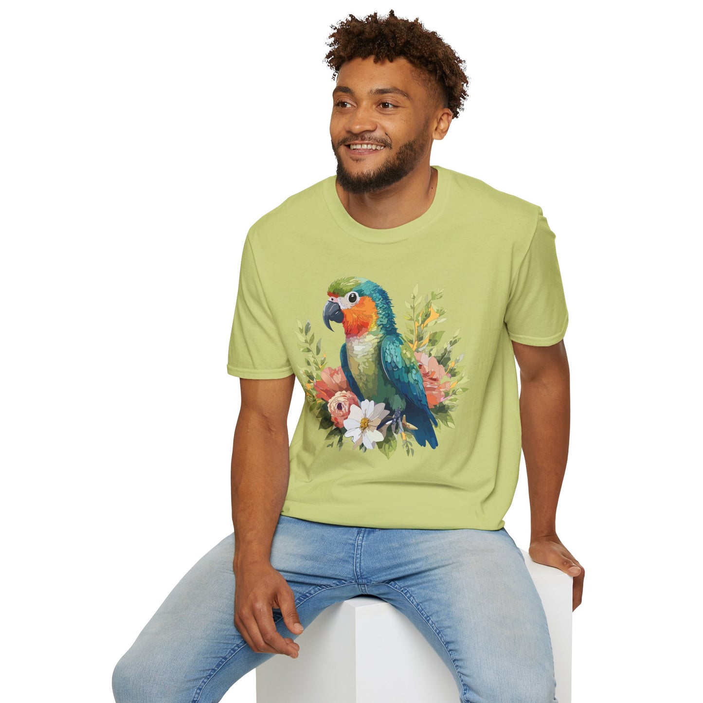 Bird T-Shirt, Floral Bird T Shirt, Shirt with Bird, Shirt with Animal
