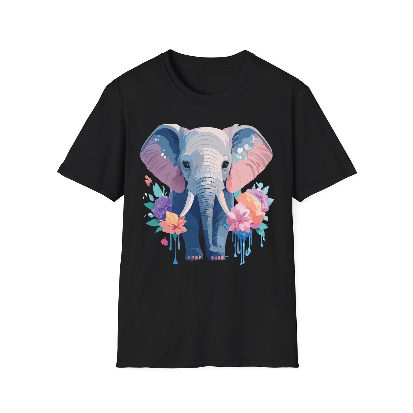 Elephant Shirt, T Shirt with Elephant, Elephant on T Shirt, T Shirt with Animation, Animals Tee Shirt