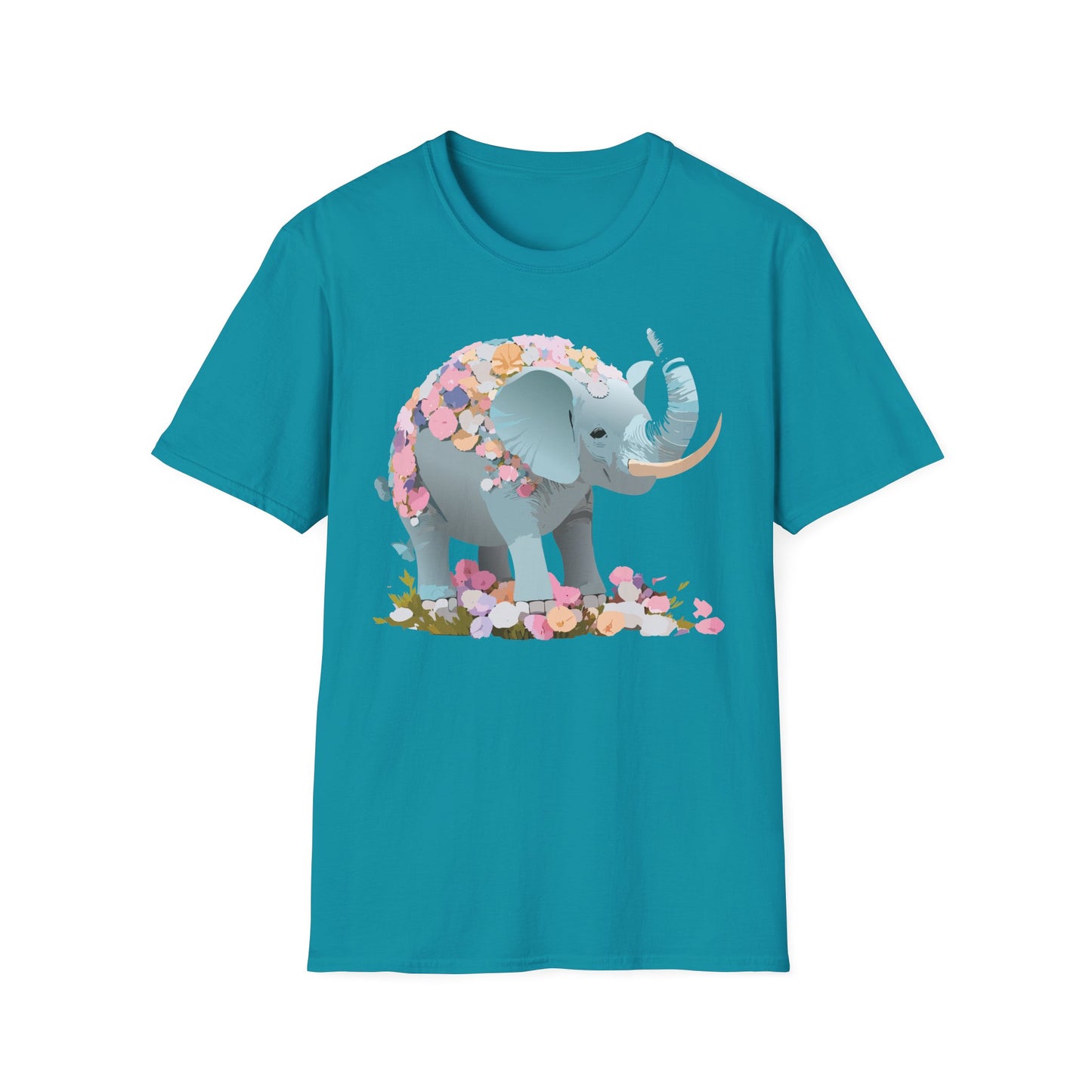 Elephant Shirt, T Shirt with Elephant, Elephant on T Shirt, T Shirt with Animation, Animals Tee Shirt