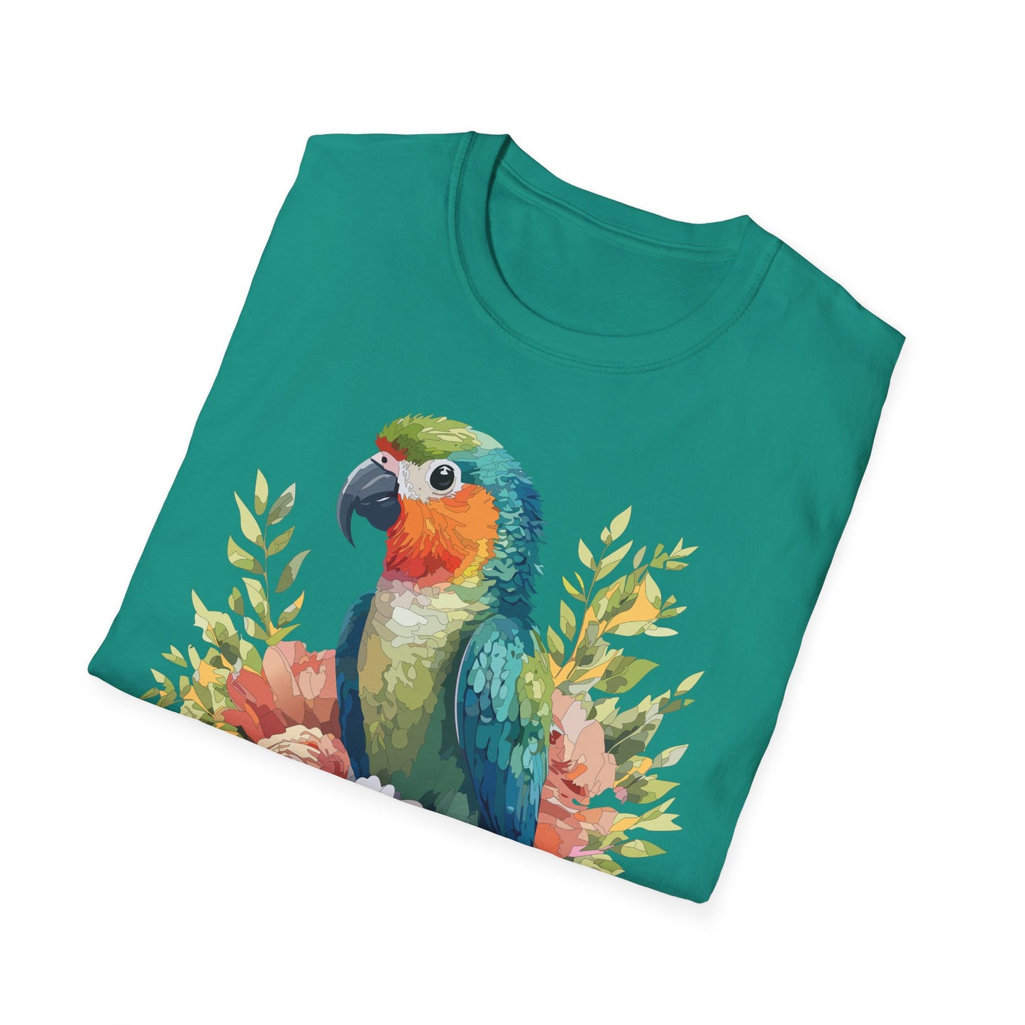 Bird T-Shirt, Floral Bird T Shirt, Shirt with Bird, Shirt with Animal