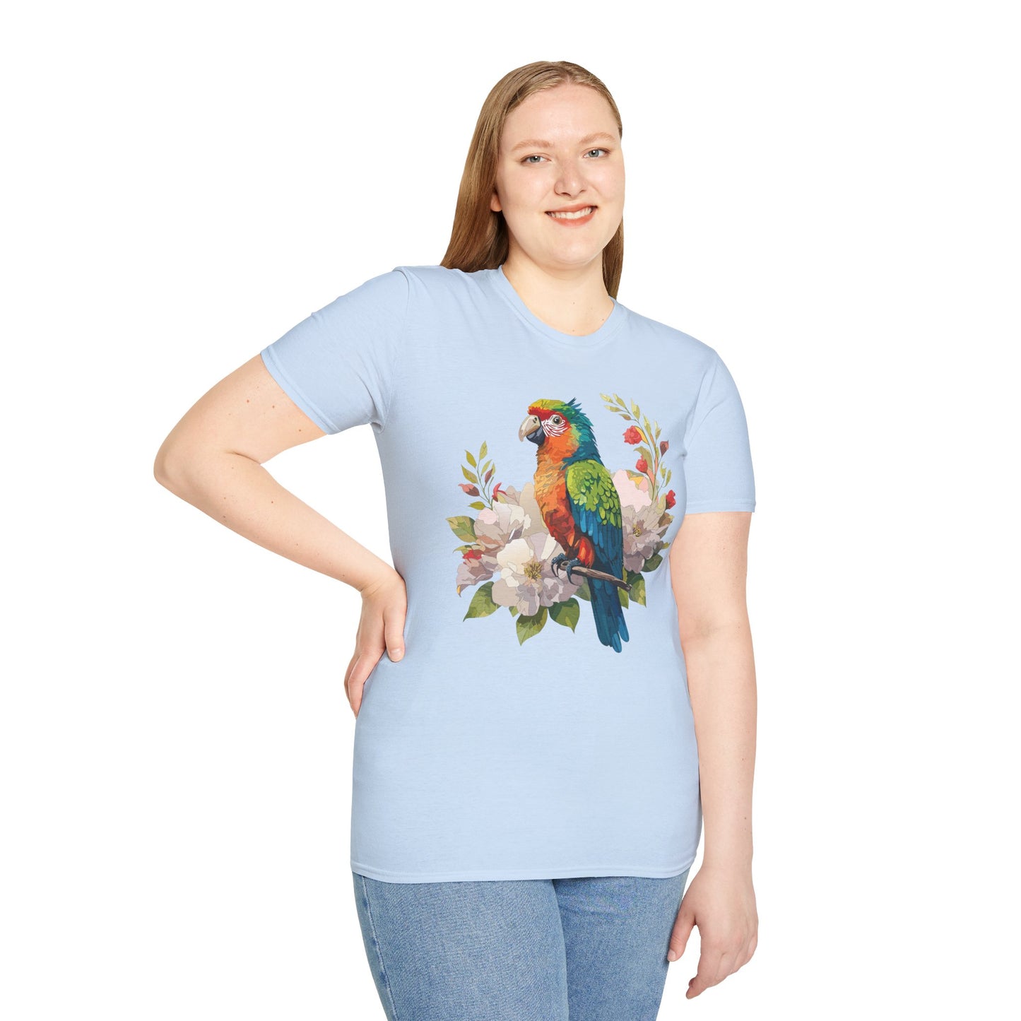 Bird T-Shirt, Floral Bird T Shirt, Shirt with Bird, Shirt with Animal