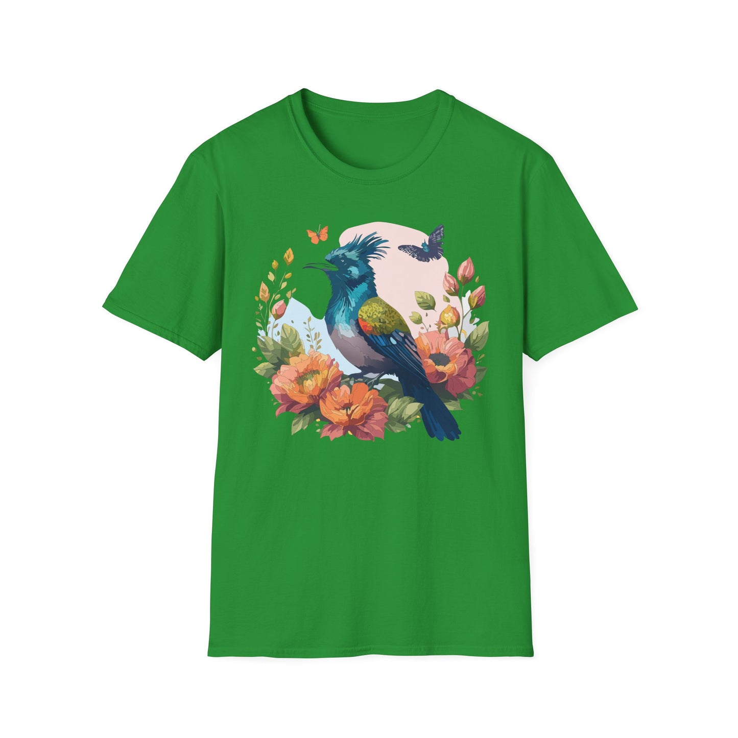 Bird T-Shirt, Floral Bird T Shirt, Shirt with Bird, Shirt with Animal