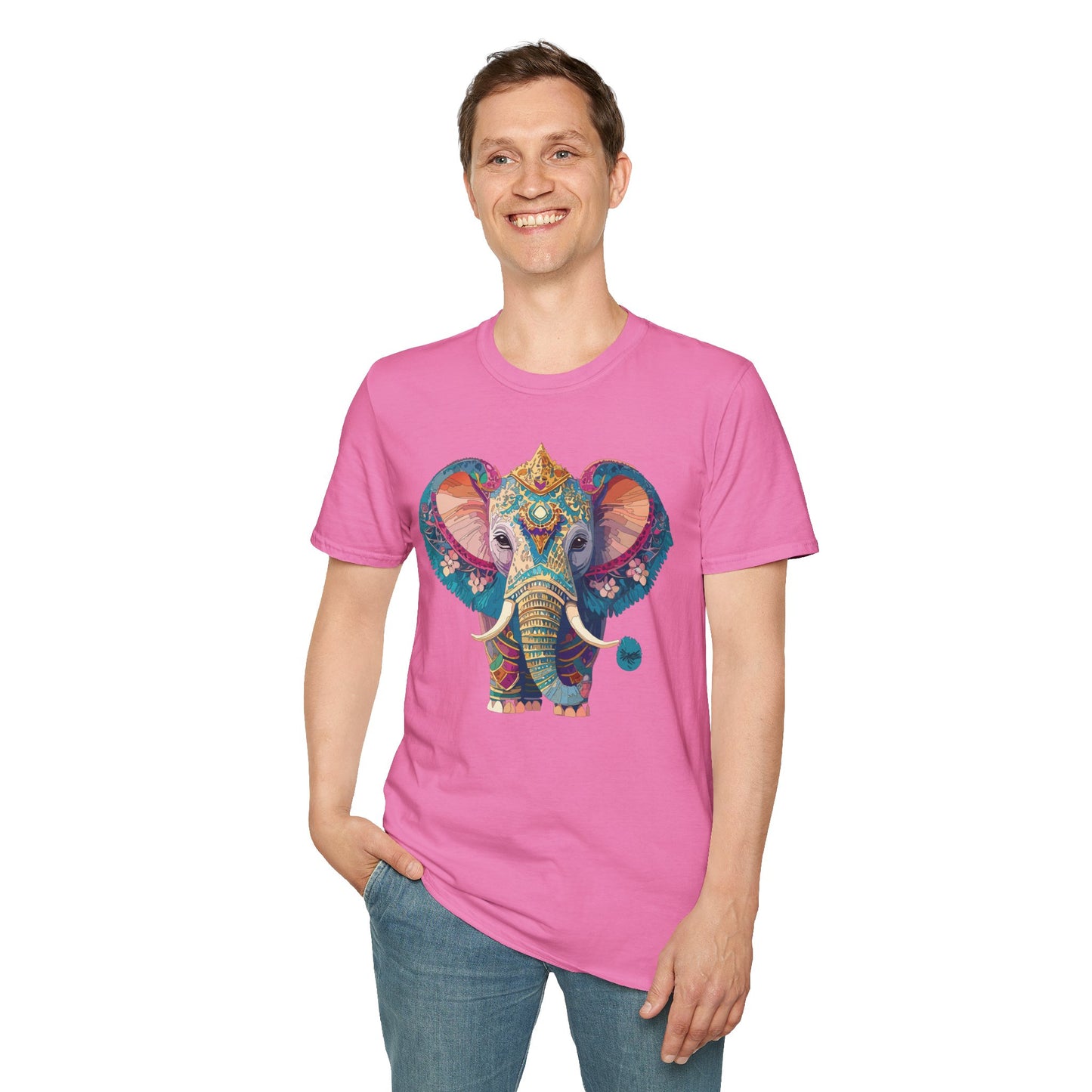 Elephant Shirt, T Shirt with Elephant, Elephant on T Shirt, T Shirt with Animation, Animals Tee Shirt