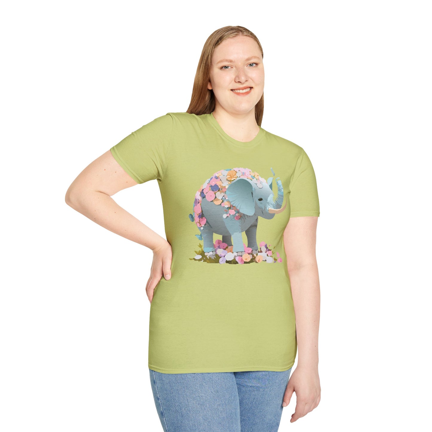 Elephant Shirt, T Shirt with Elephant, Elephant on T Shirt, T Shirt with Animation, Animals Tee Shirt