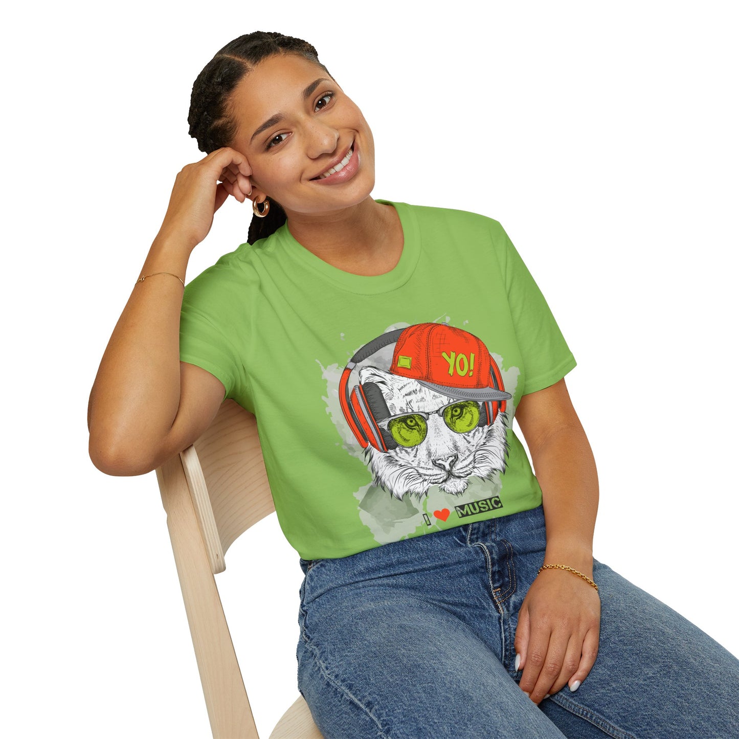 I love Music Animals Shirts, Shirt with Animals, Animals with Headphones Shirt
