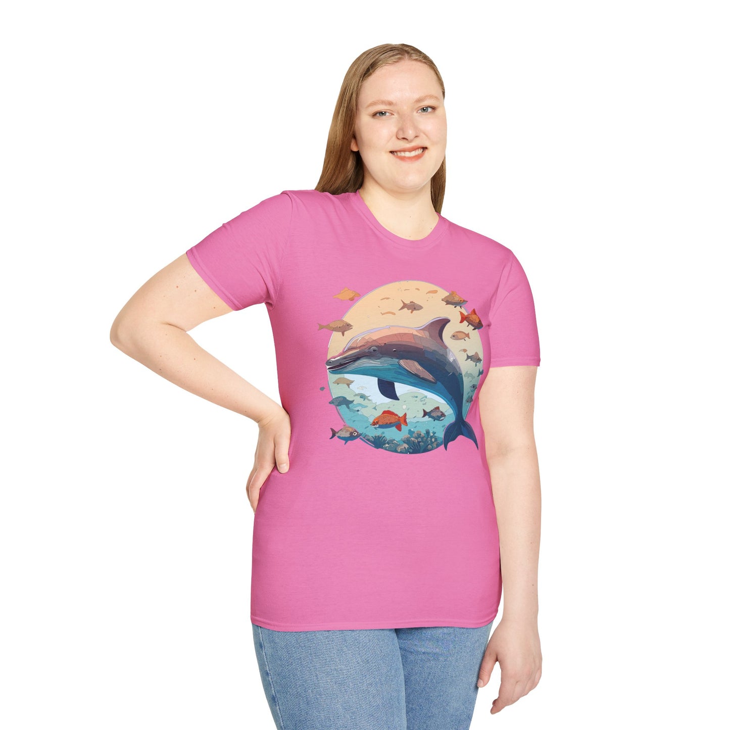 Dolphin Shirts, Shirt with Dolphin, Fish Tee Shirt, Animal Shirt