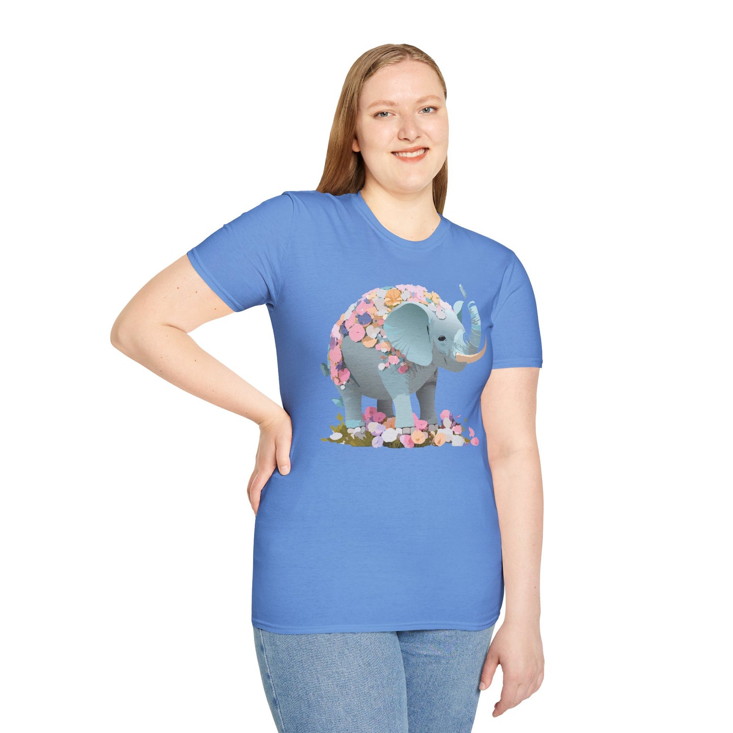 Elephant Shirt, T Shirt with Elephant, Elephant on T Shirt, T Shirt with Animation, Animals Tee Shirt