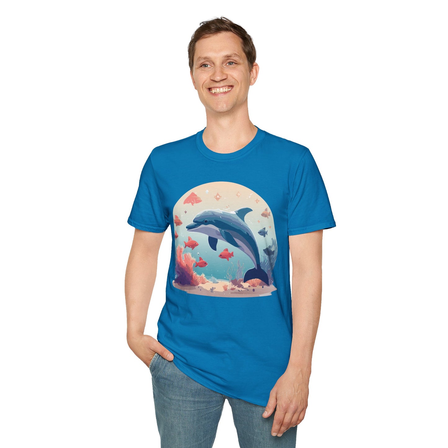 Dolphin Shirts, Shirt with Dolphin, Fish Tee Shirt, Animal Shirt