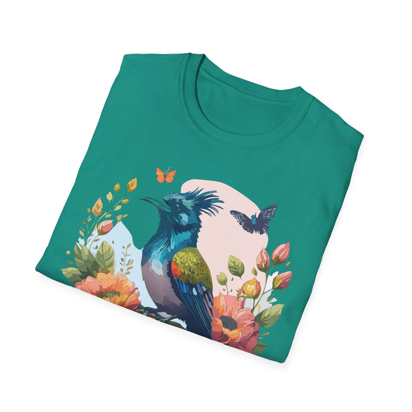 Bird T-Shirt, Floral Bird T Shirt, Shirt with Bird, Shirt with Animal