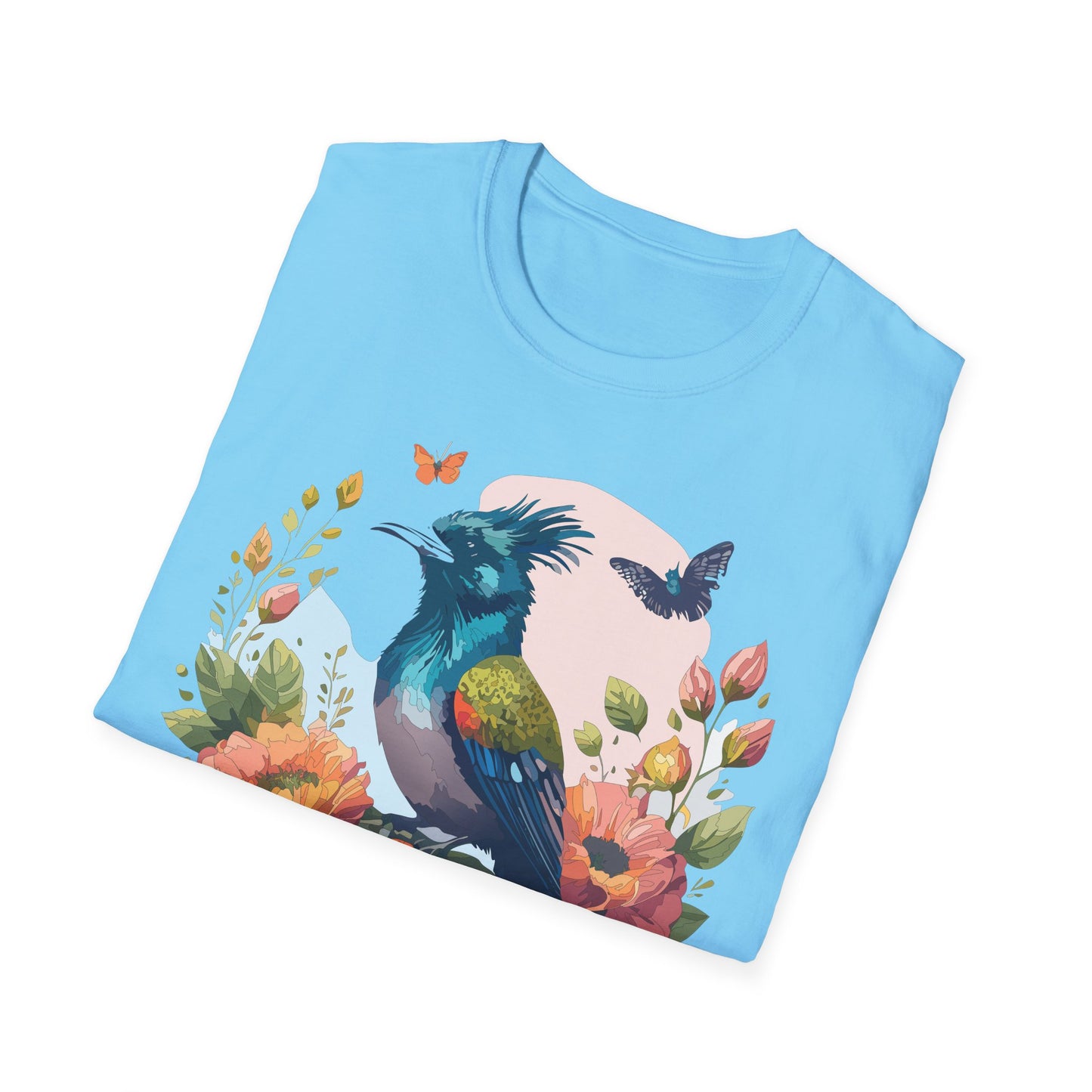Bird T-Shirt, Floral Bird T Shirt, Shirt with Bird, Shirt with Animal