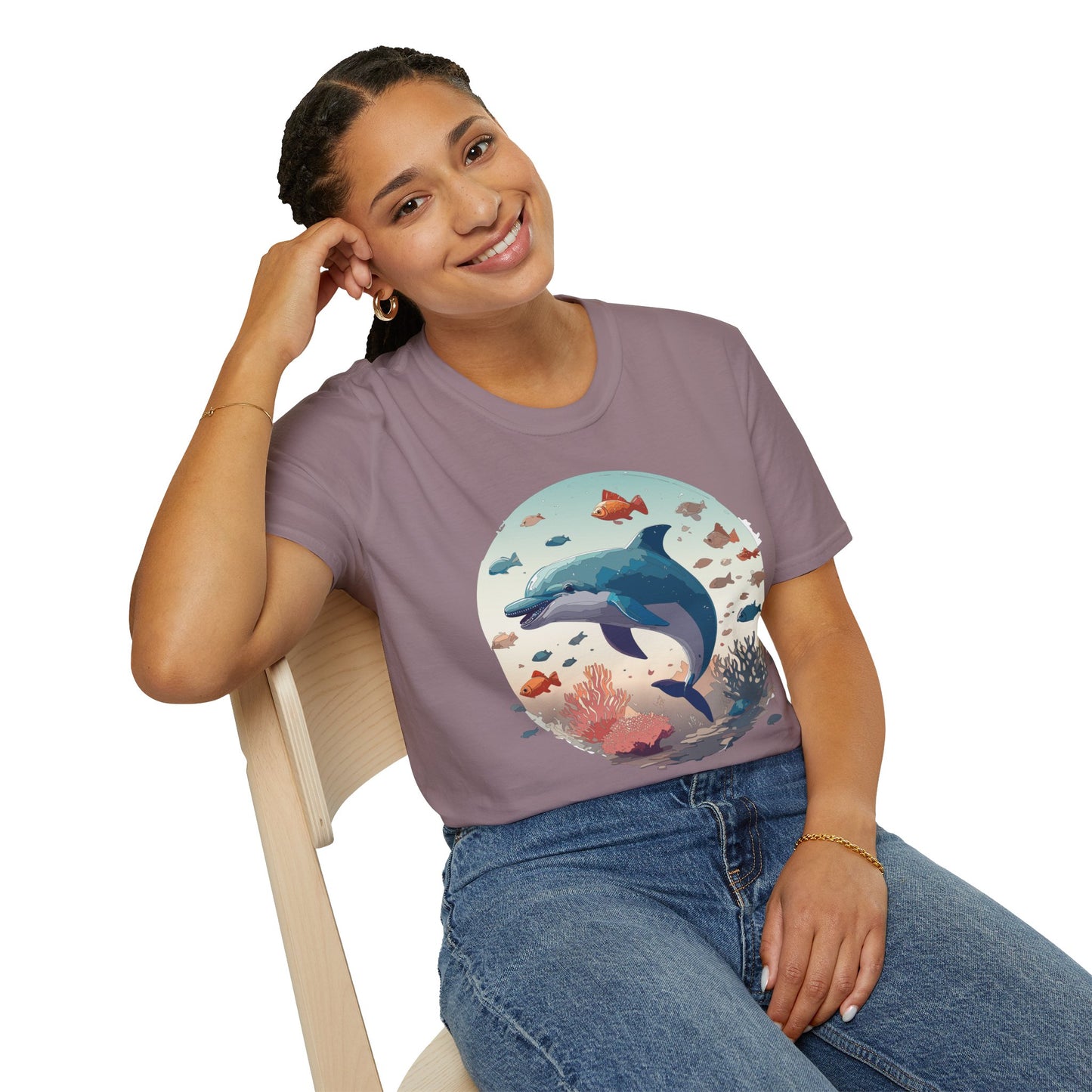 Dolphin Shirts, Shirt with Dolphin, Fish Tee Shirt, Animal Shirt