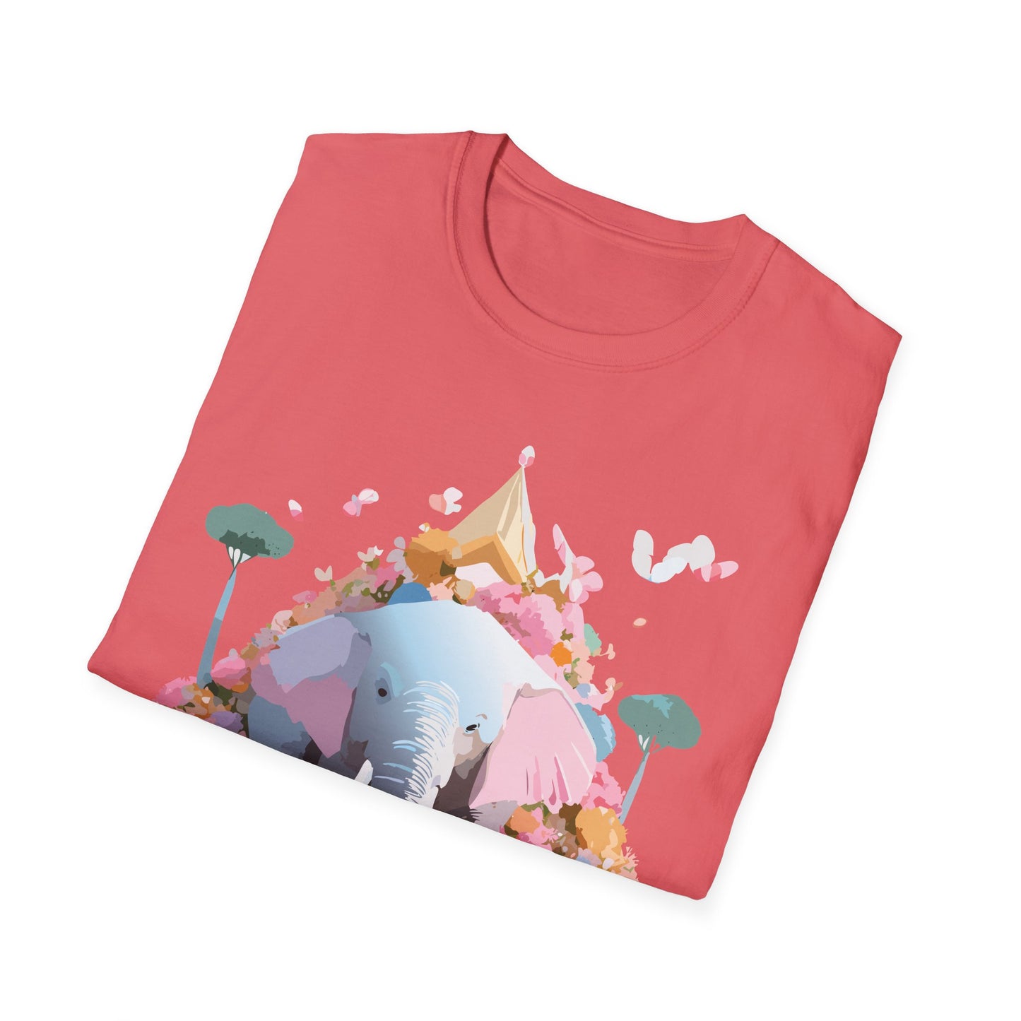 Elephant Shirt, T Shirt with Elephant, Elephant on T Shirt, T Shirt with Animation, Animals Tee Shirt