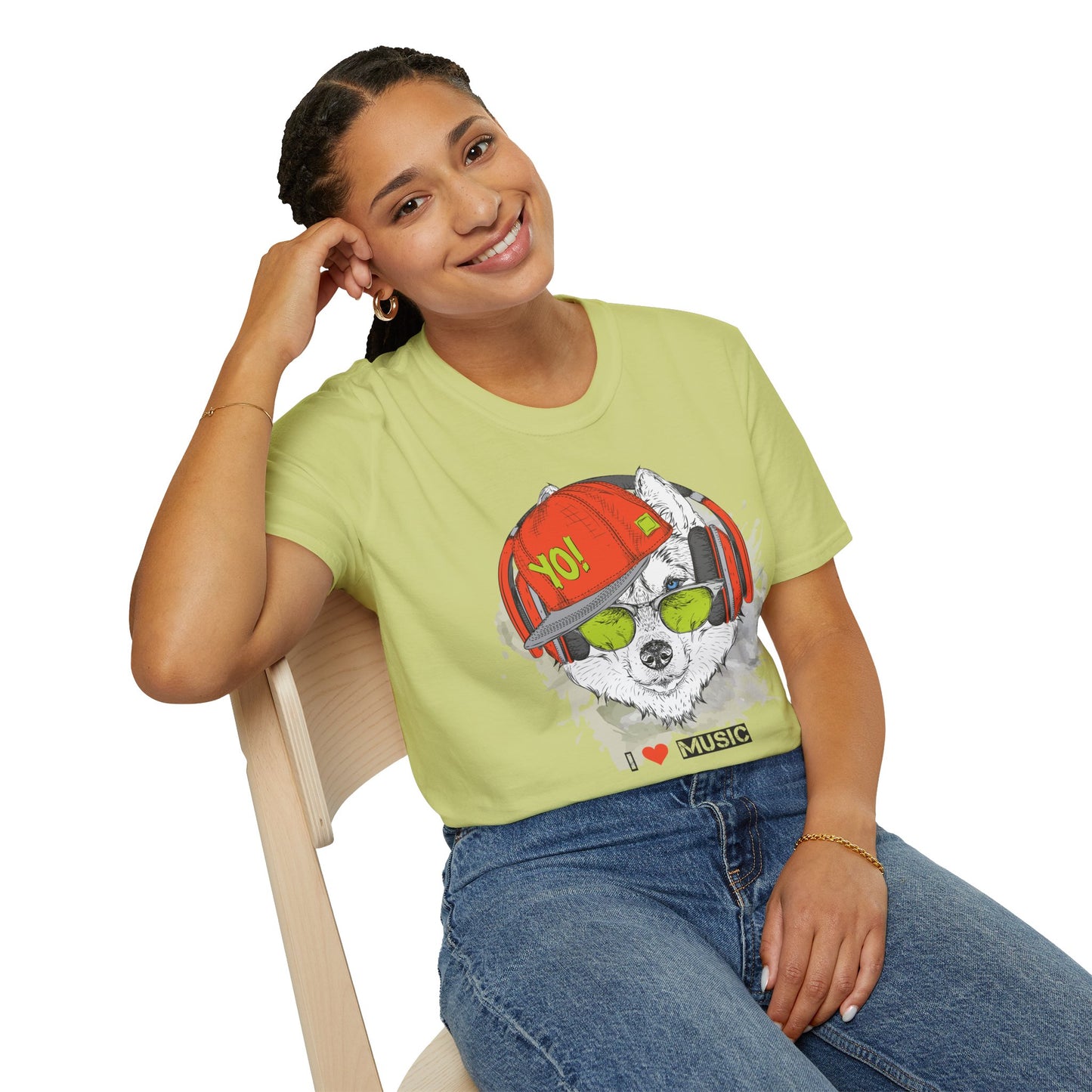 I love Music Animals Shirts, Shirt with Animals, Animals with Headphones Shirt