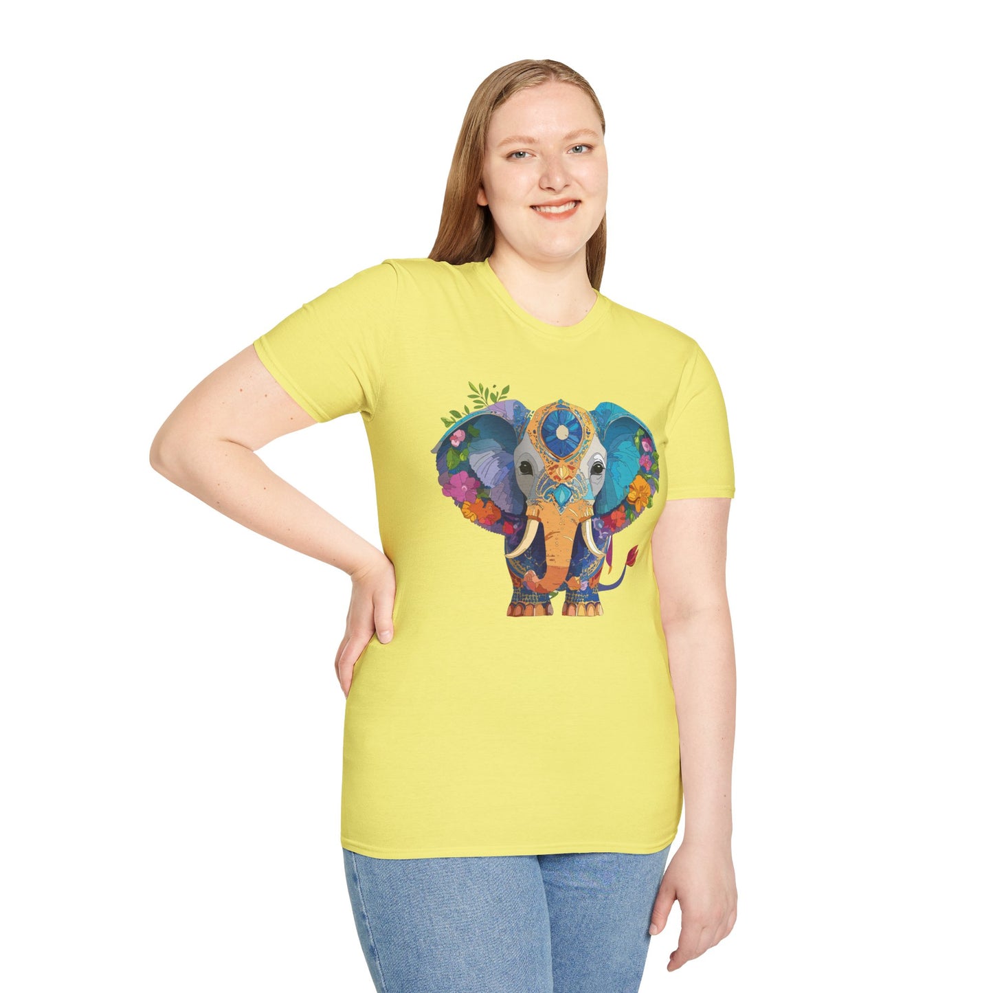Elephant Shirt, T Shirt with Elephant, Elephant on T Shirt, T Shirt with Animation, Animals Tee Shirt