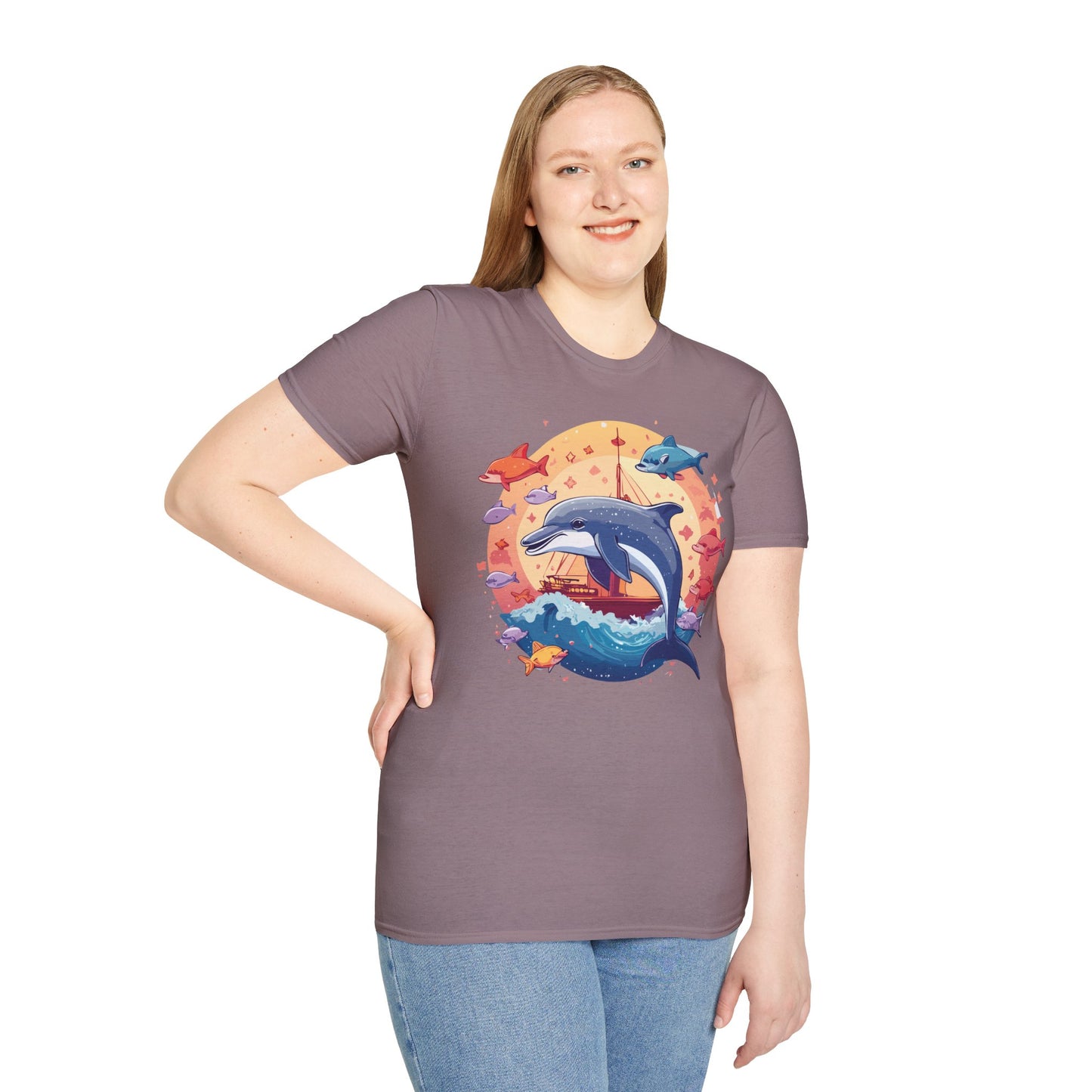 Dolphin Shirts, Shirt with Dolphin, Fish Tee Shirt, Animal Shirt