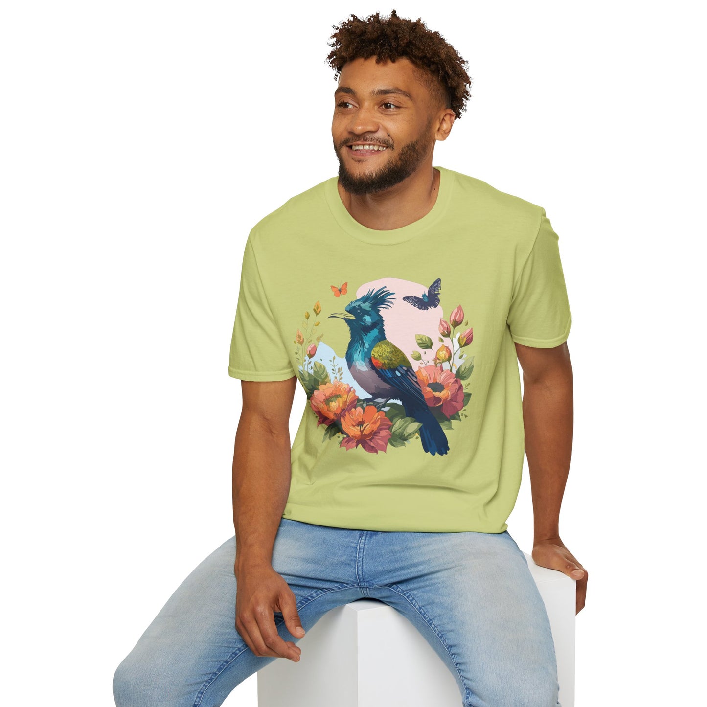 Bird T-Shirt, Floral Bird T Shirt, Shirt with Bird, Shirt with Animal