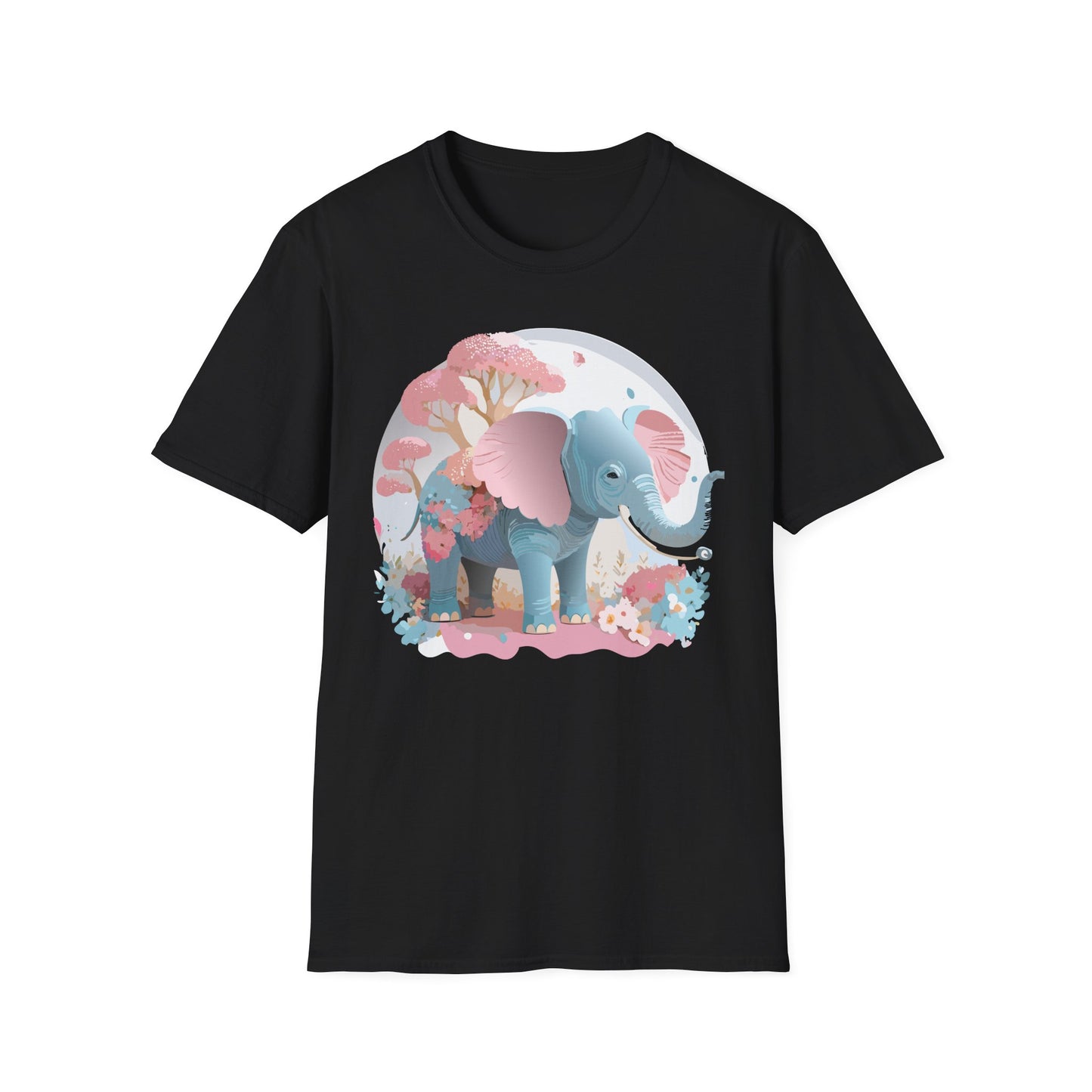 Elephant Shirt, T Shirt with Elephant, Elephant on T Shirt, T Shirt with Animation, Animals Tee Shirt