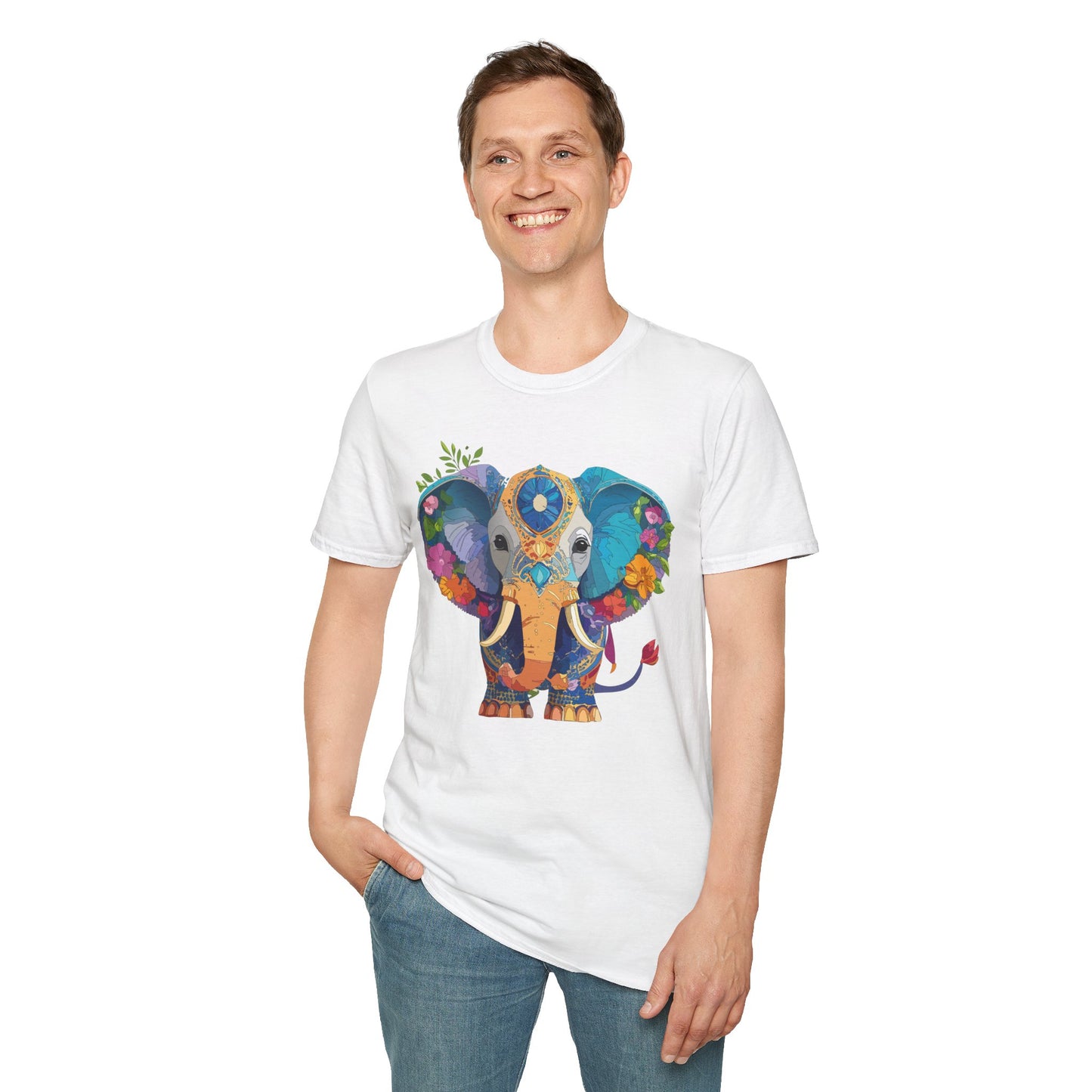 Elephant Shirt, T Shirt with Elephant, Elephant on T Shirt, T Shirt with Animation, Animals Tee Shirt