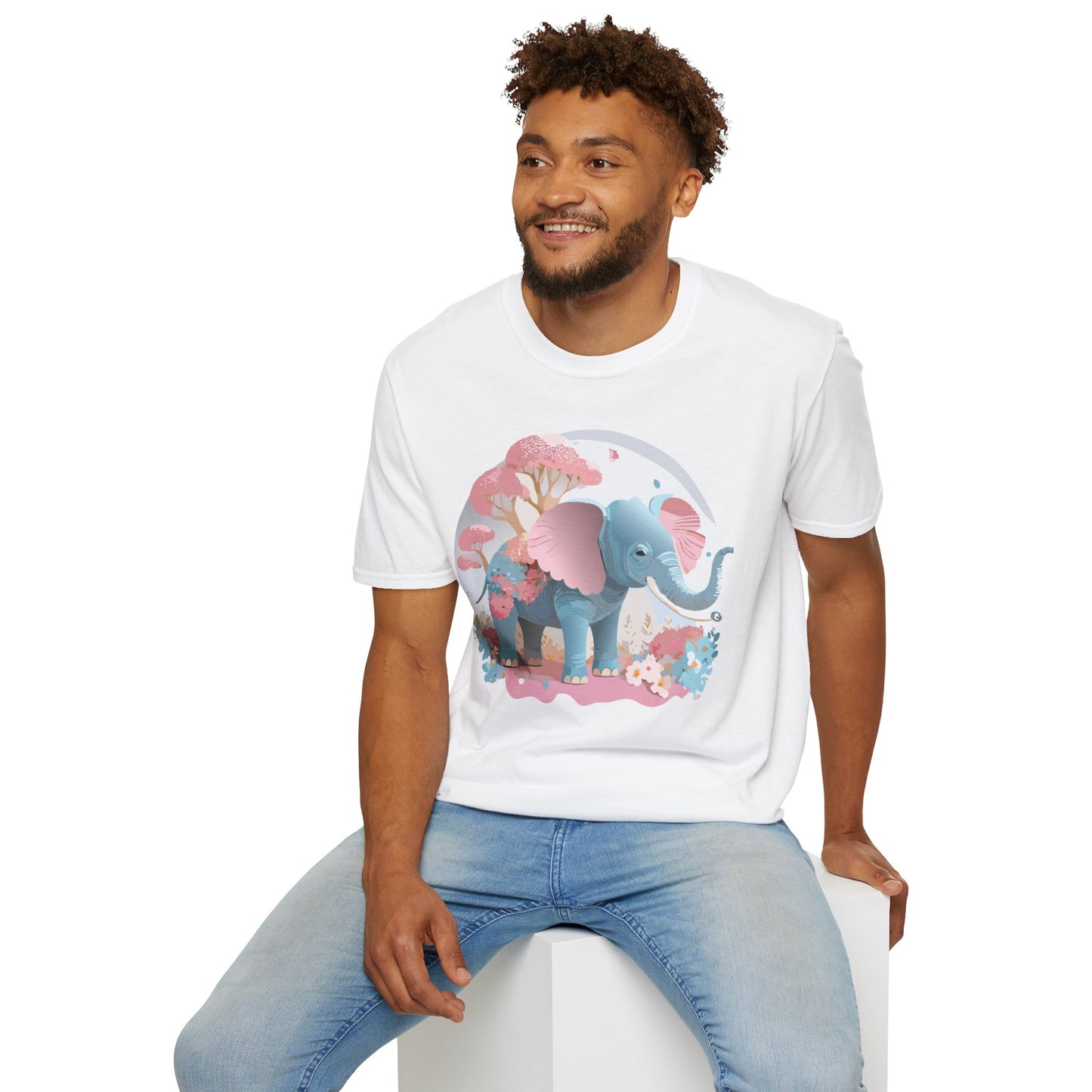 Elephant Shirt, T Shirt with Elephant, Elephant on T Shirt, T Shirt with Animation, Animals Tee Shirt