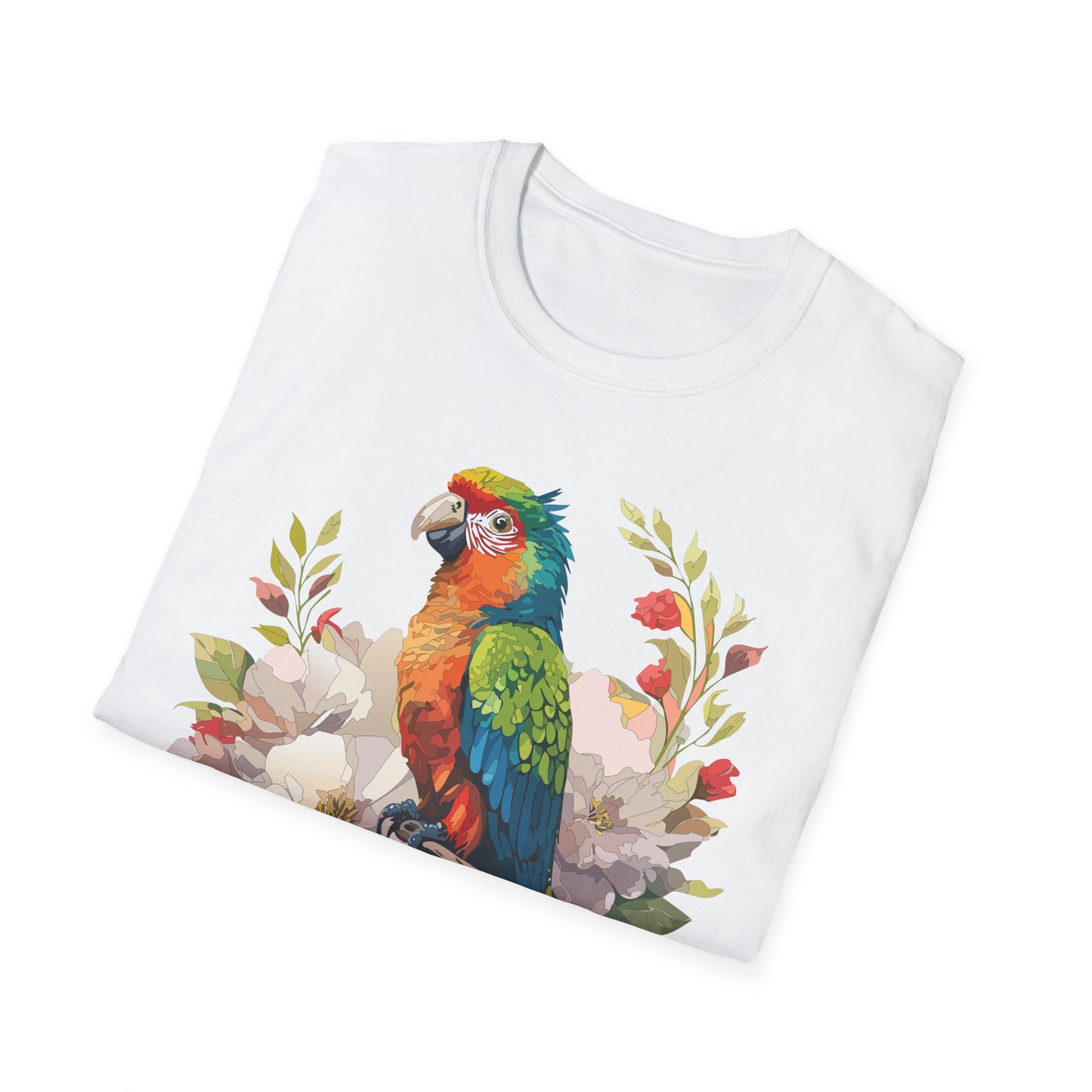 Bird T-Shirt, Floral Bird T Shirt, Shirt with Bird, Shirt with Animal