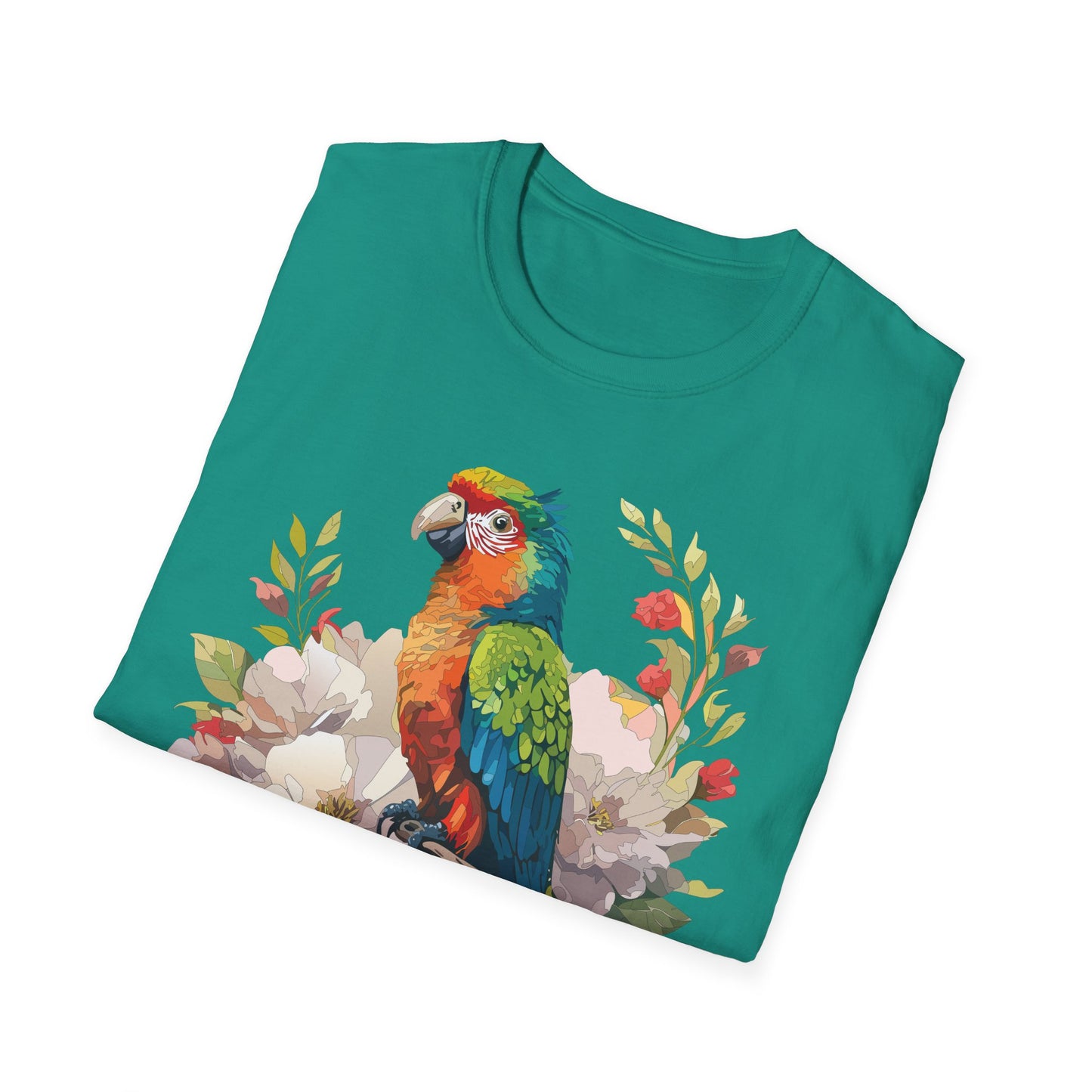 Bird T-Shirt, Floral Bird T Shirt, Shirt with Bird, Shirt with Animal