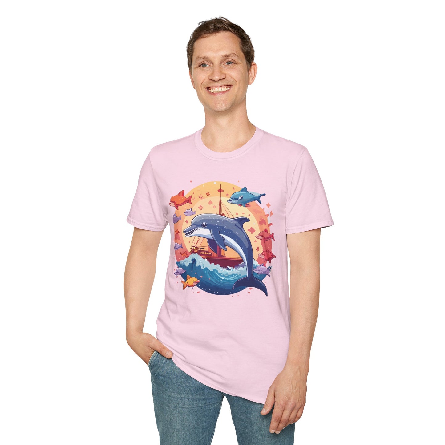 Dolphin Shirts, Shirt with Dolphin, Fish Tee Shirt, Animal Shirt