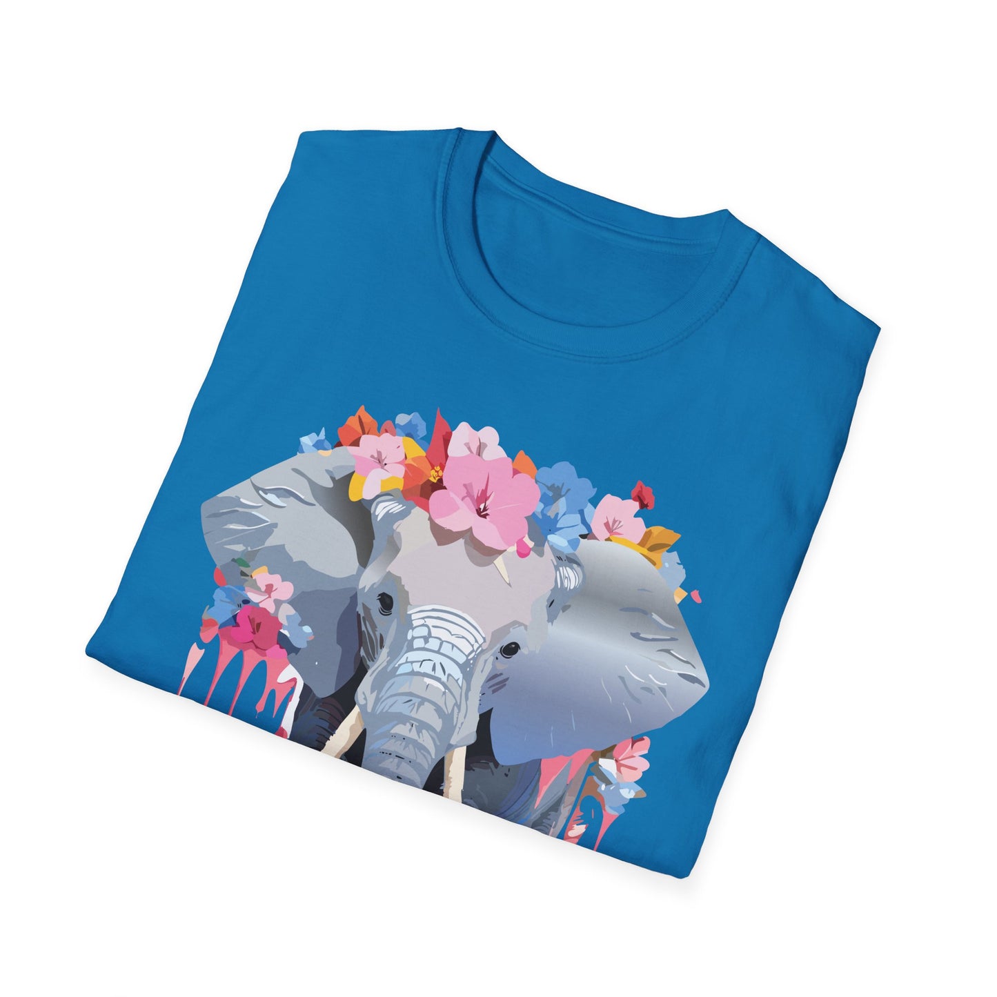 Elephant Shirt, T Shirt with Elephant, Elephant on T Shirt, T Shirt with Animation, Animals Tee Shirt