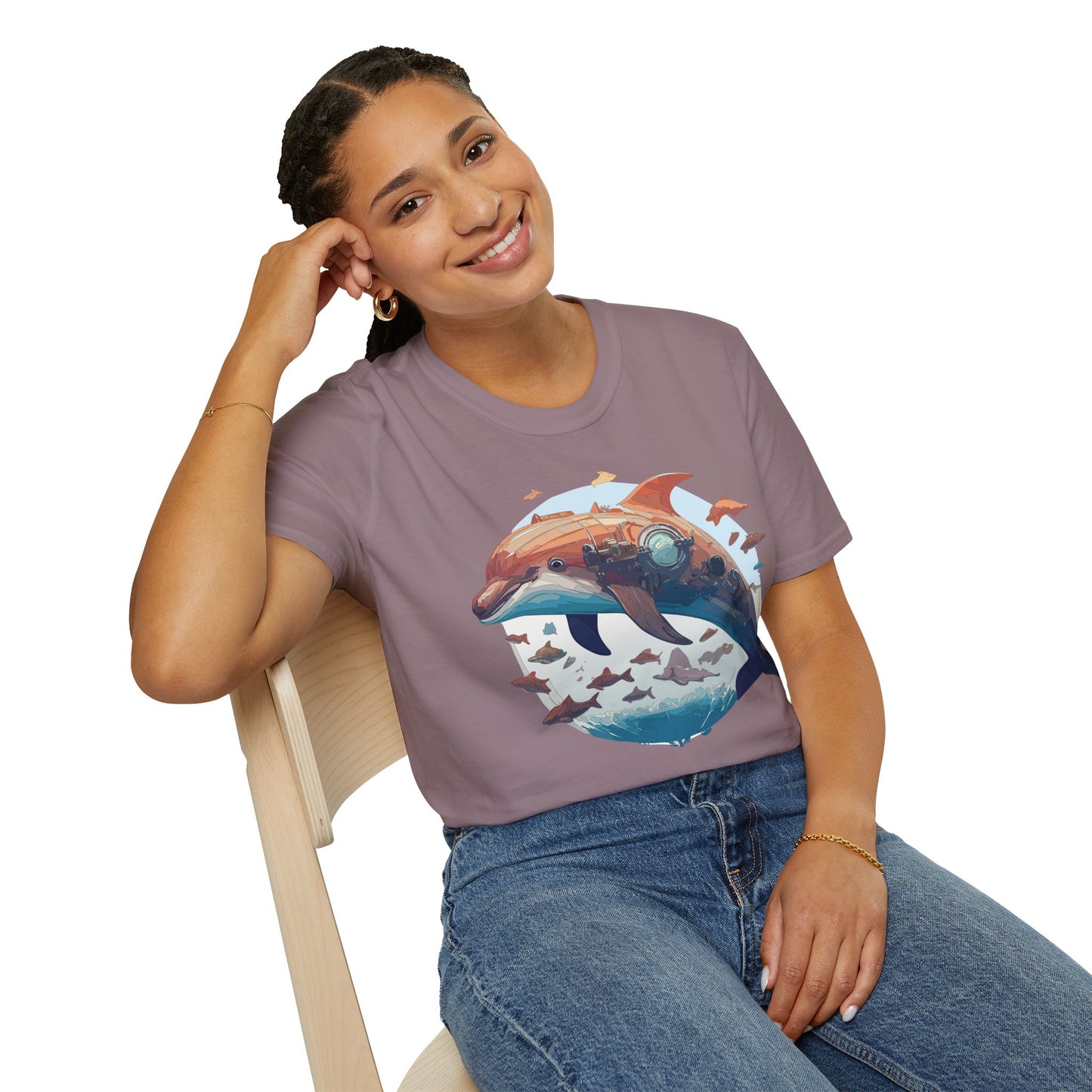 Dolphin Shirts, Shirt with Dolphin, Fish Tee Shirt, Animal Shirt