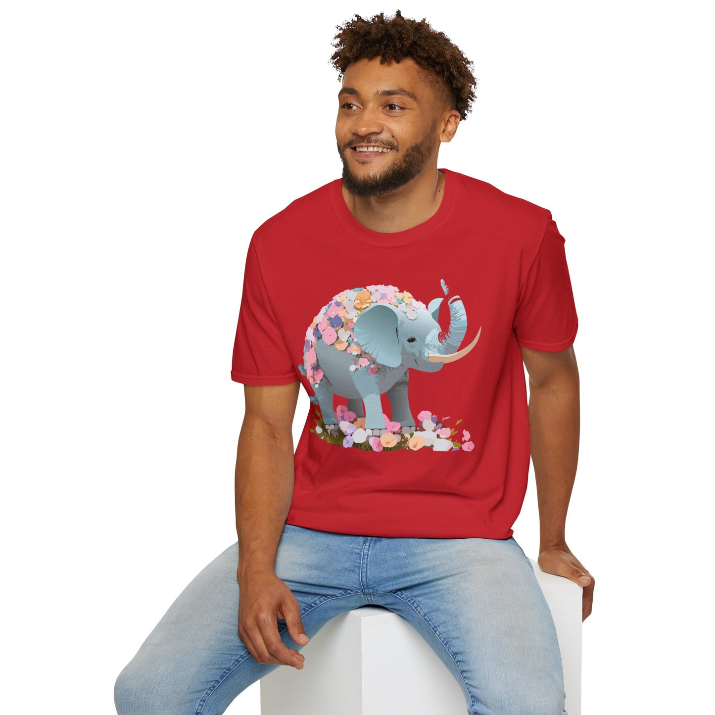 Elephant Shirt, T Shirt with Elephant, Elephant on T Shirt, T Shirt with Animation, Animals Tee Shirt