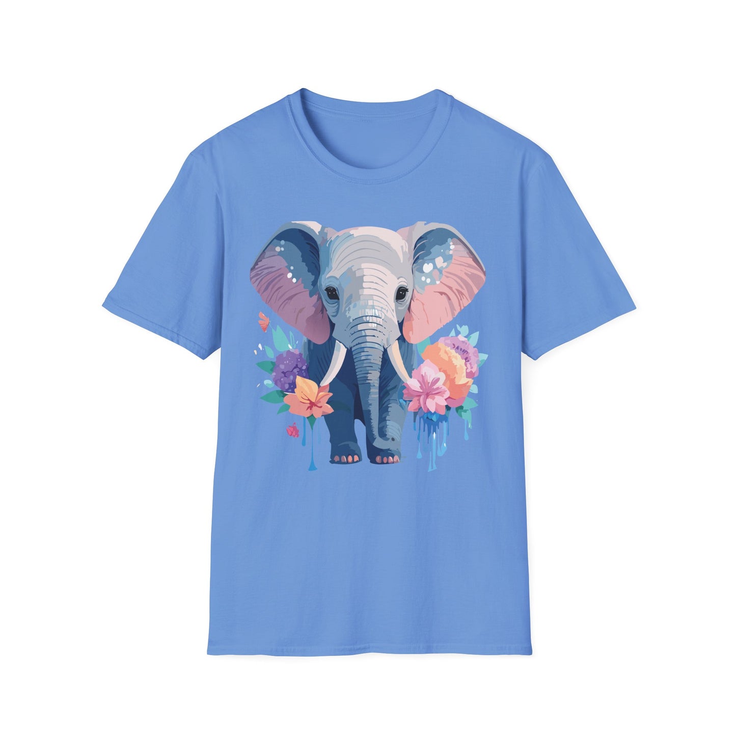 Elephant Shirt, T Shirt with Elephant, Elephant on T Shirt, T Shirt with Animation, Animals Tee Shirt