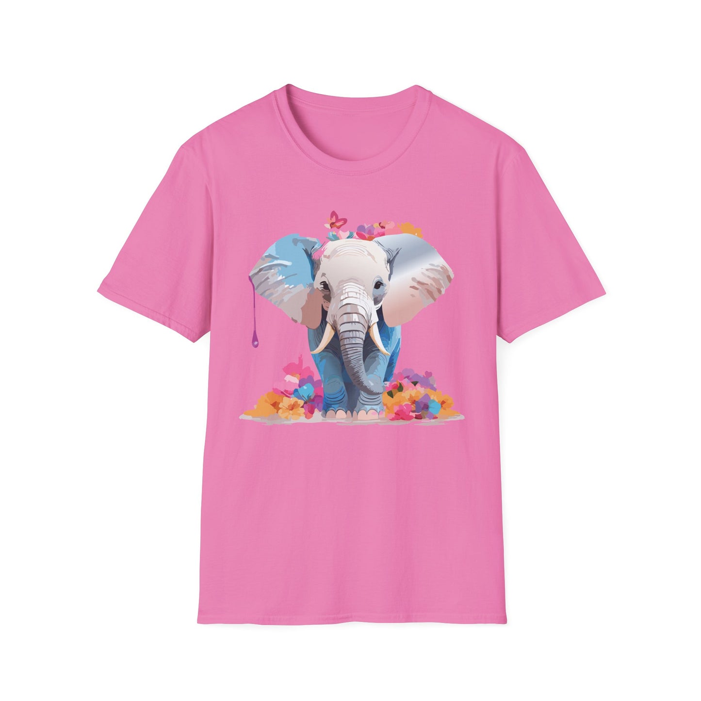 Elephant Shirt, T Shirt with Elephant, Elephant on T Shirt, T Shirt with Animation, Animals Tee Shirt